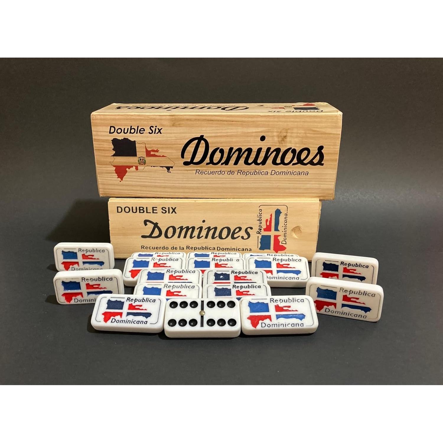 Juego de Dominó PRK 14 Doble Seis con Diseño Bandera Dominicana