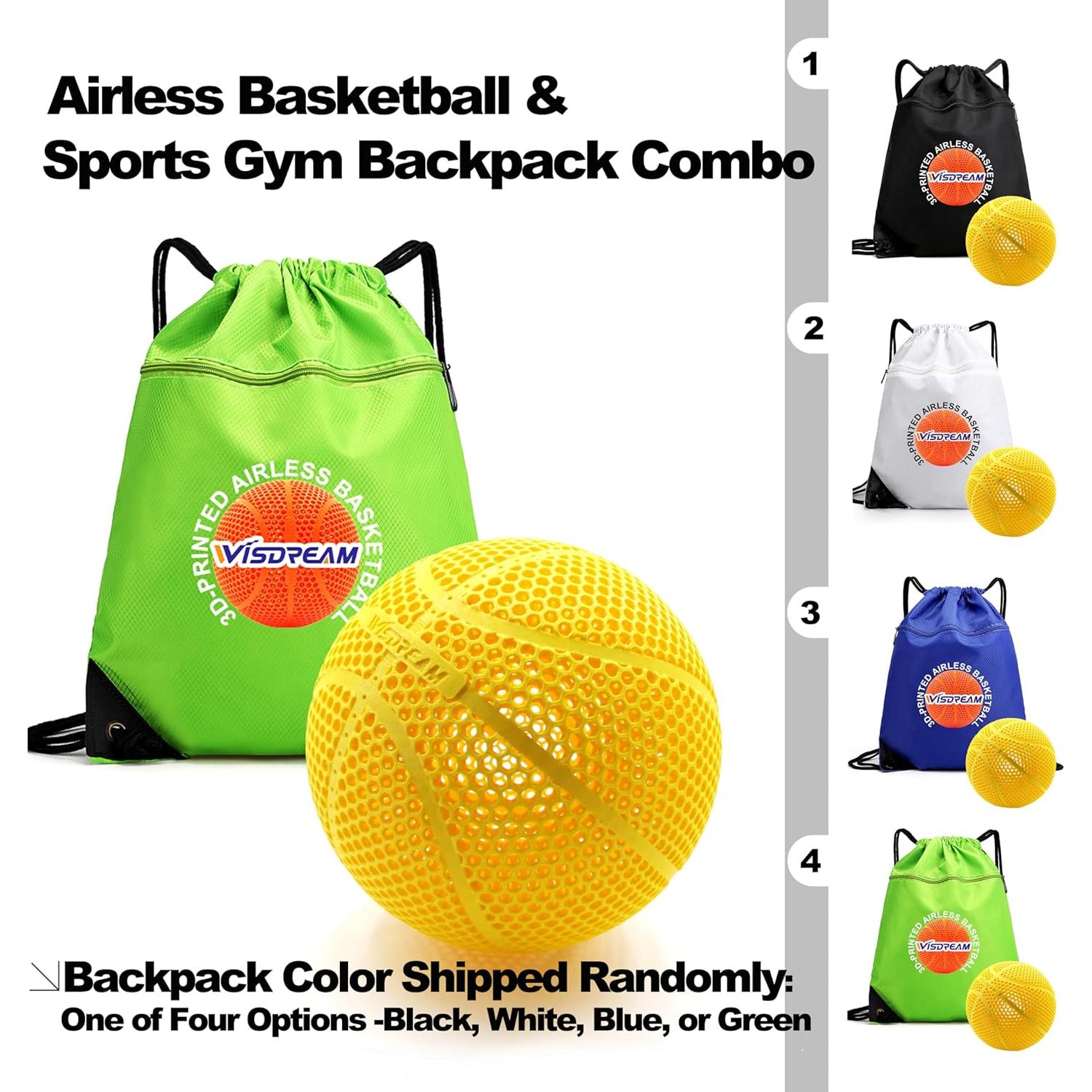 Combo Balón de Baloncesto Sin Aire WISDREAM + Mochila Impermeable