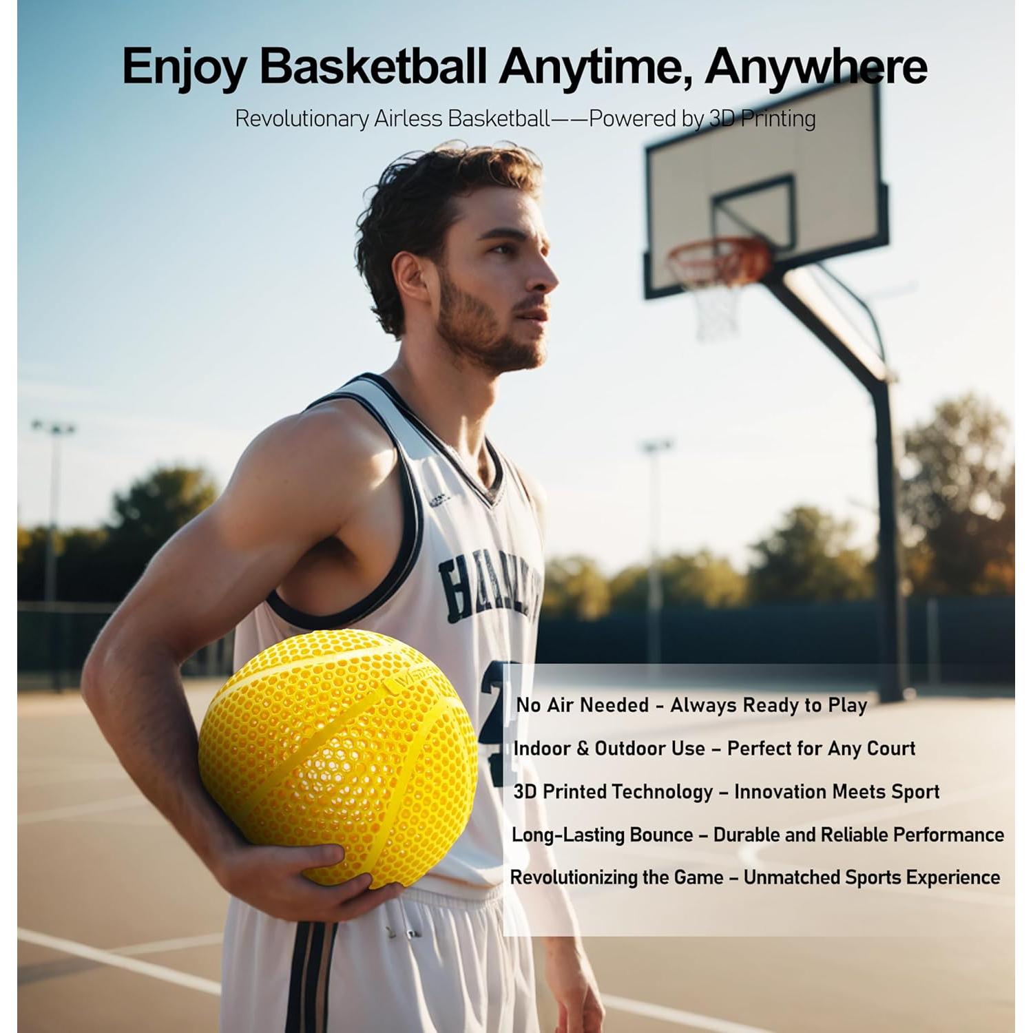 Combo Balón de Baloncesto Sin Aire WISDREAM + Mochila Impermeable