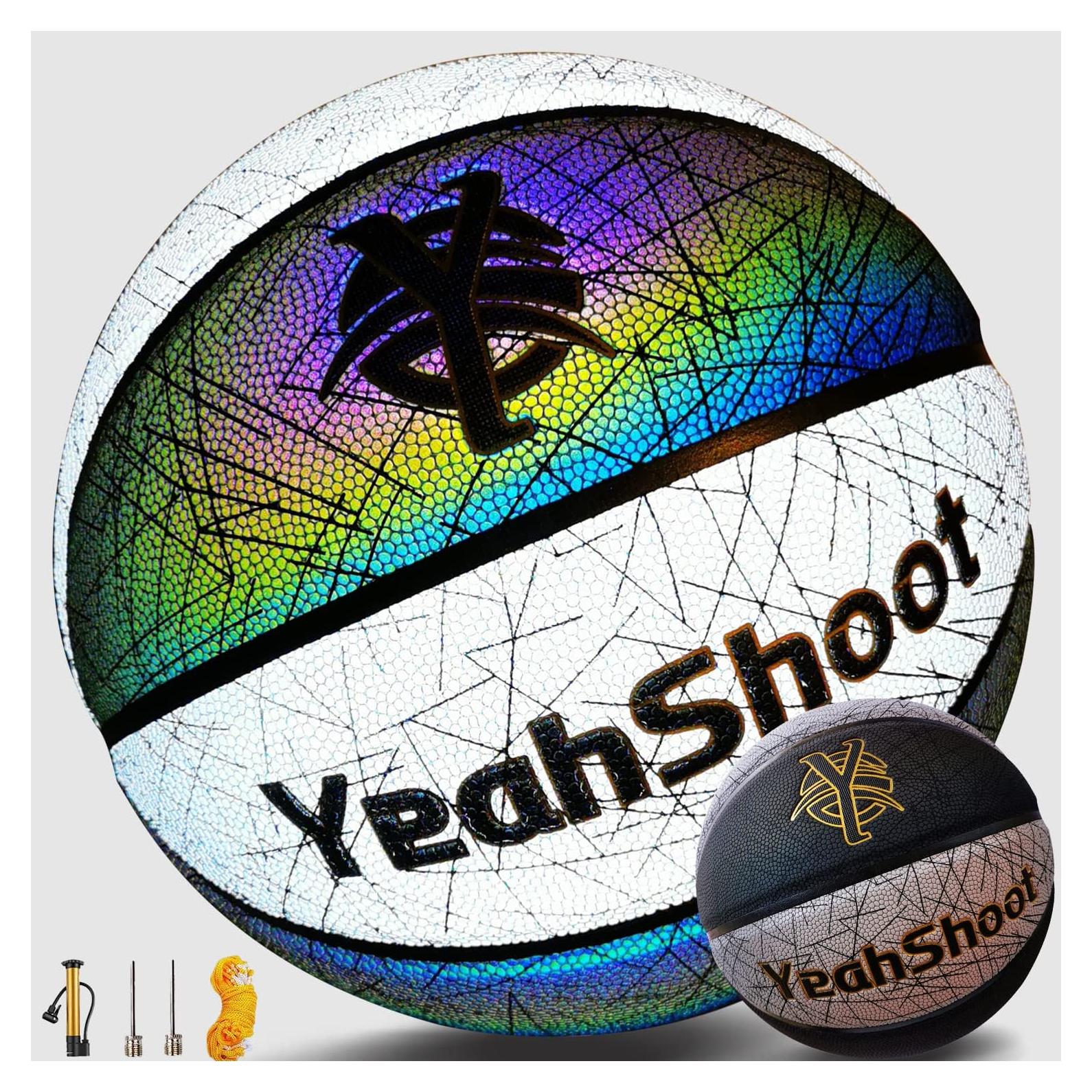 Balón de Baloncesto Holográfico YeahShoot Tamaño 7 con Bomba