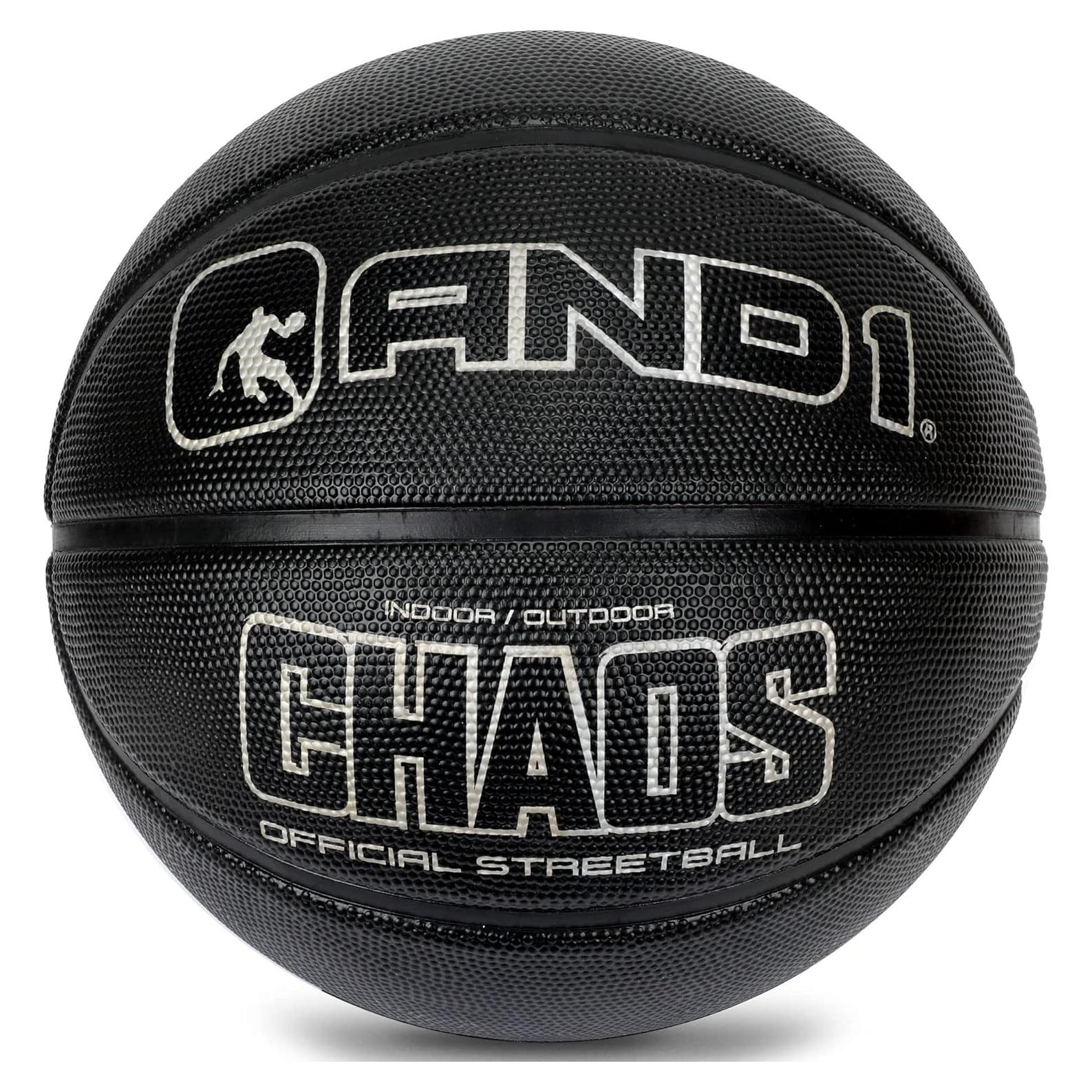 Balón de Baloncesto AND1 Caos Tamaño 7 Negro Goma