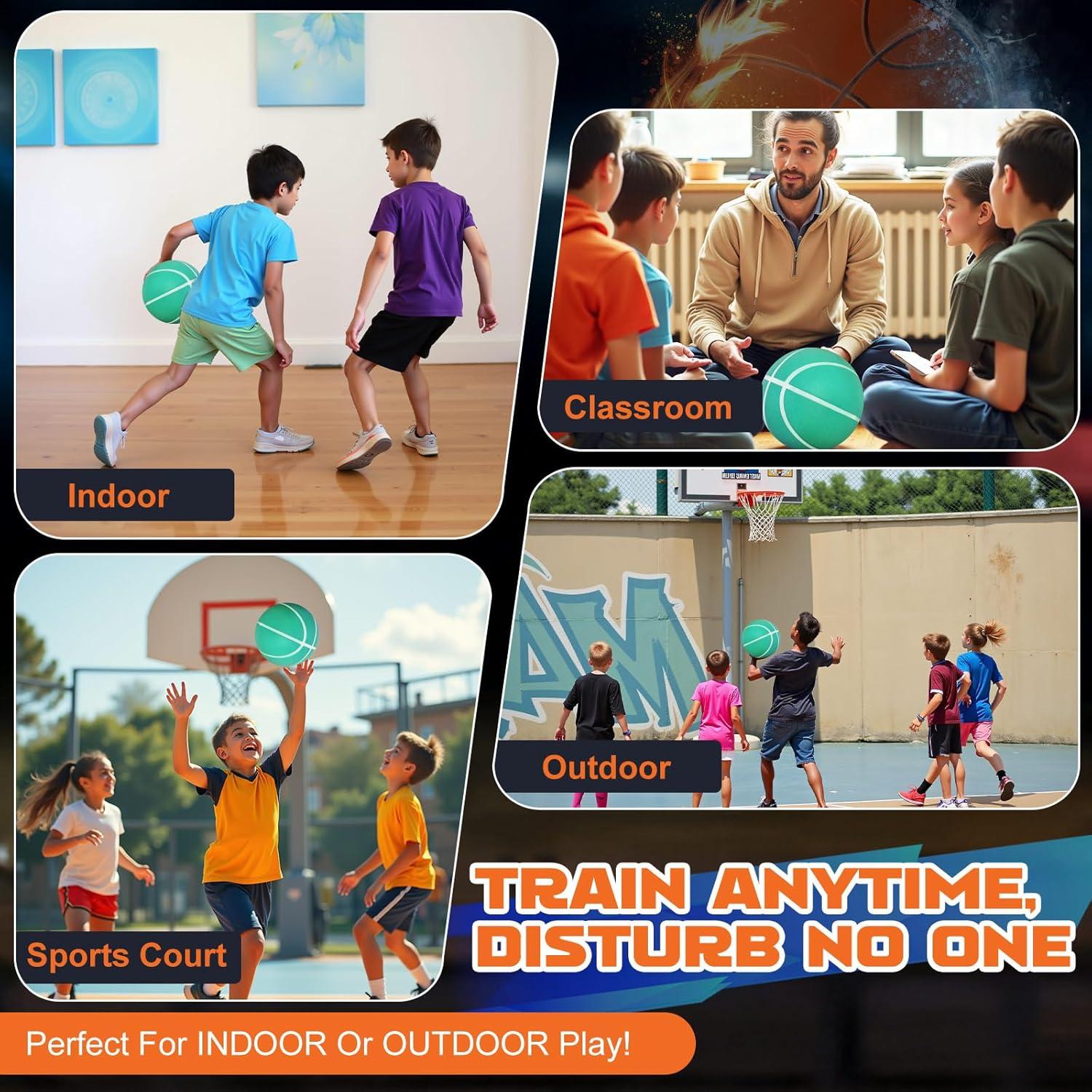 Balón de Baloncesto Silencioso LKTNLKT Tamaño 7 Espuma PU