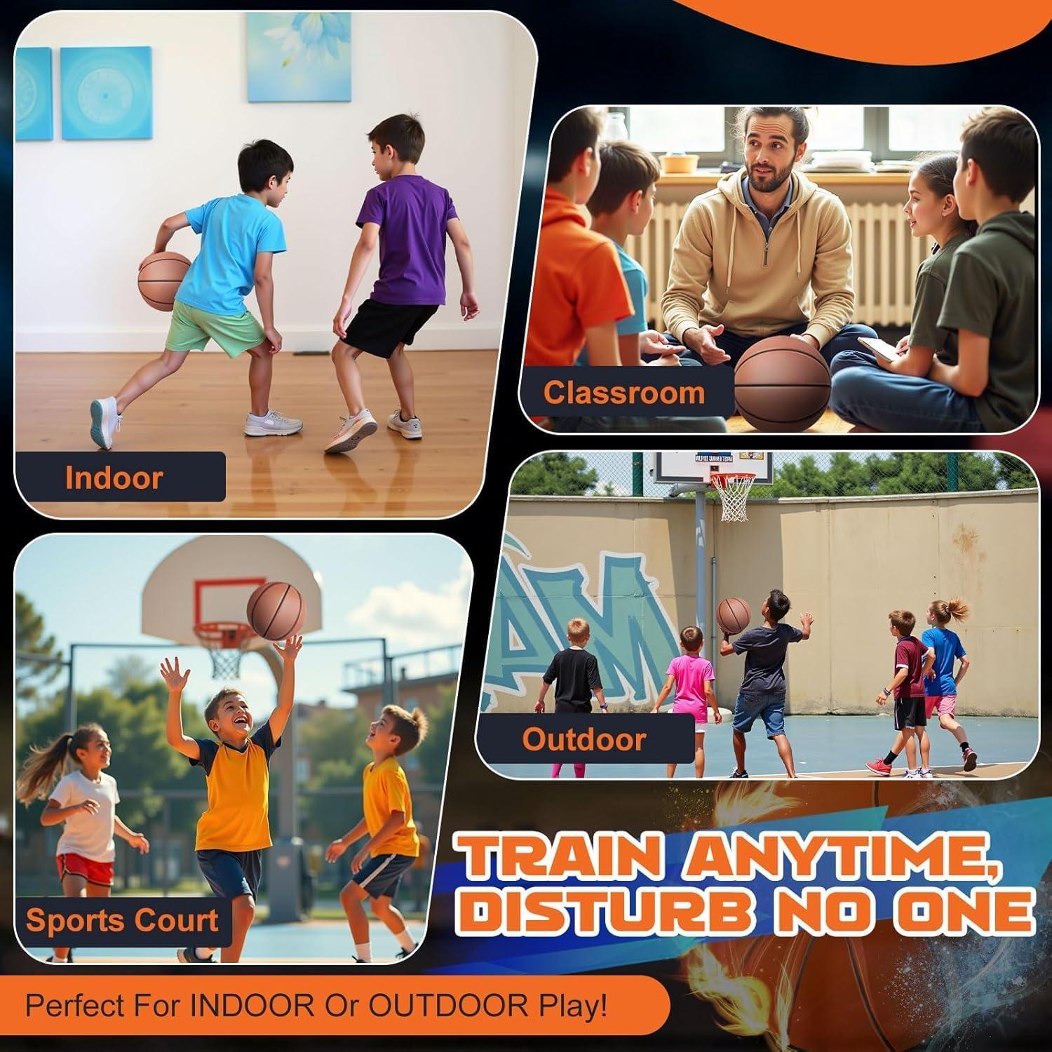 Balón de Baloncesto Silencioso Womefic Tamaño 7 Espuma