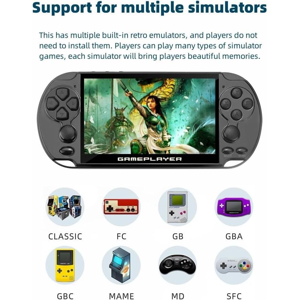 Consola de Videojuegos JXD 5.1" 7500 Juegos Retro Portátil