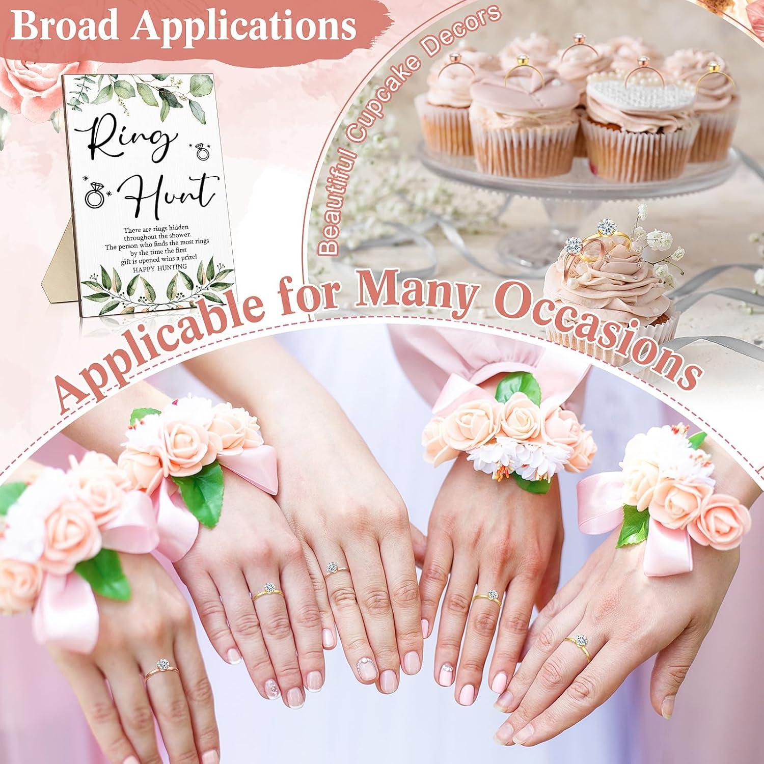 Juego de Ducha Nupcial Bucherry con Cartel y 100 Anillos