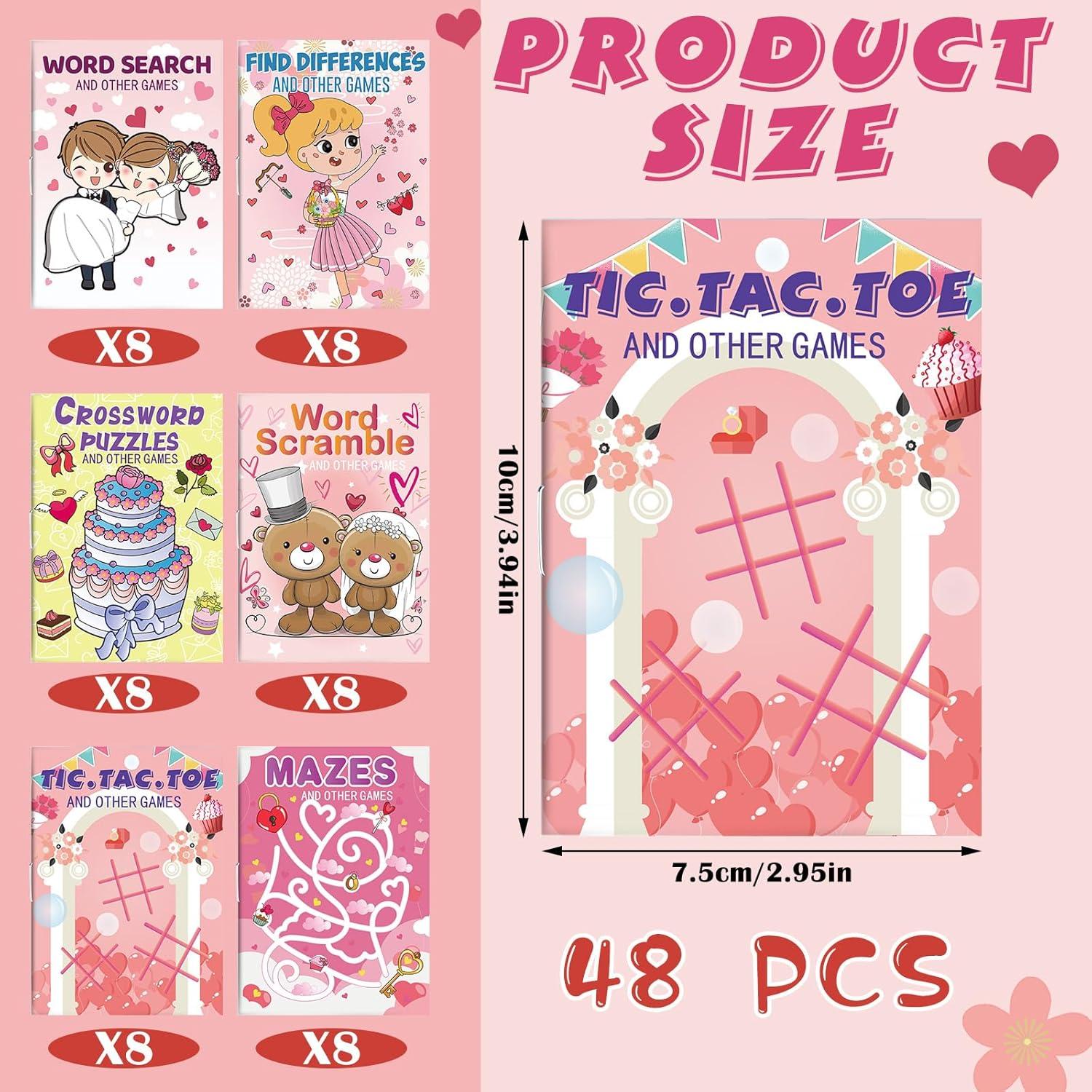 48 Libros de Actividades Mini para Niños Hungdao - Boda