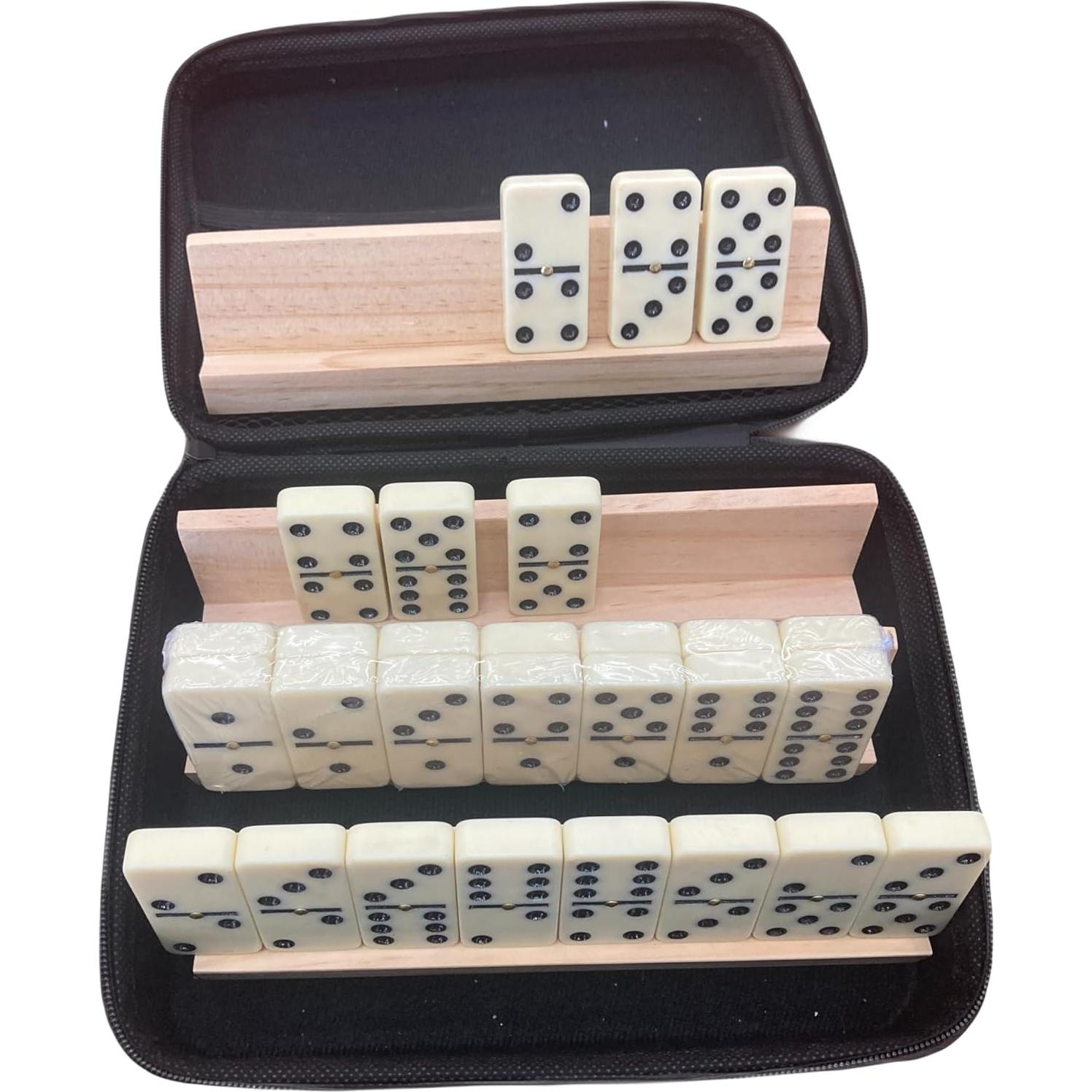 Juego de Dóminos Doble 6 PRK 14 - 28 Fichas y Soportes