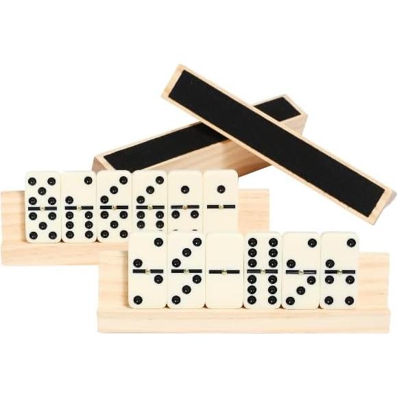 Juego de Dóminos Doble 6 PRK 14 - 28 Fichas y Soportes