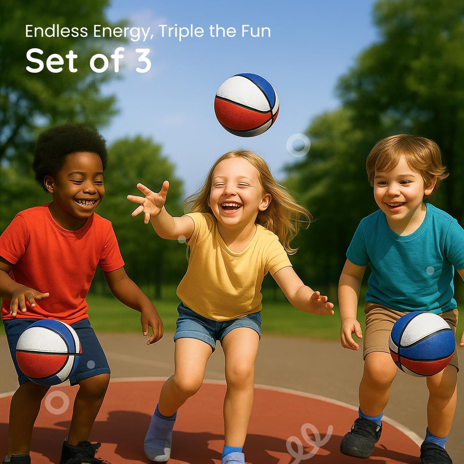 Conjunto de Mini Balones de Baloncesto Botabee - Tamaño 3, Paquete de 3