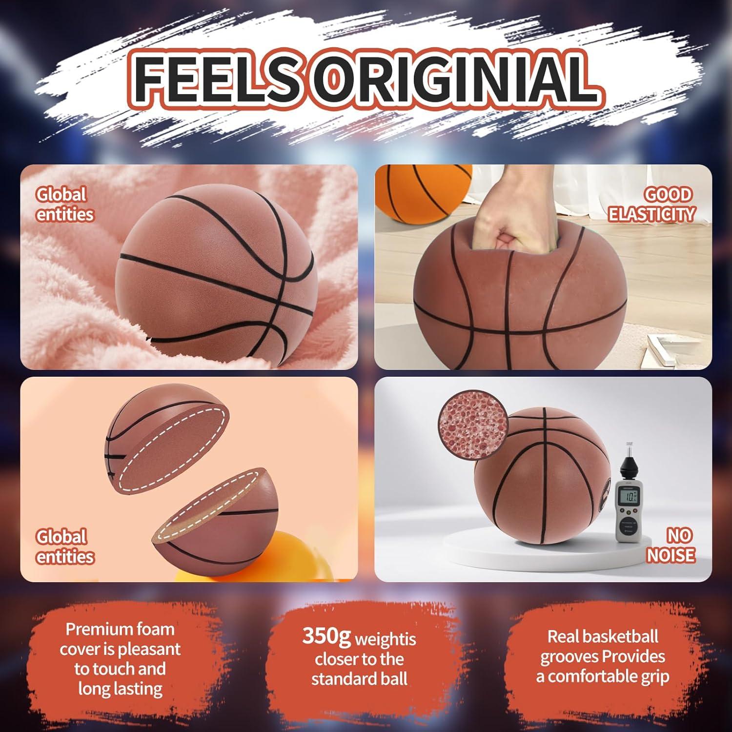 Balón de Baloncesto Silencioso HEABRZINGWJ Tamaño 7 Interior