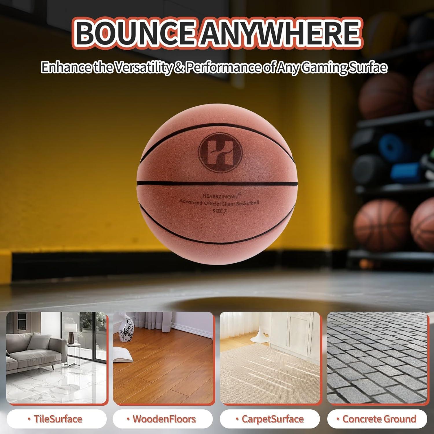 Balón de Baloncesto Silencioso HEABRZINGWJ Tamaño 7 Interior