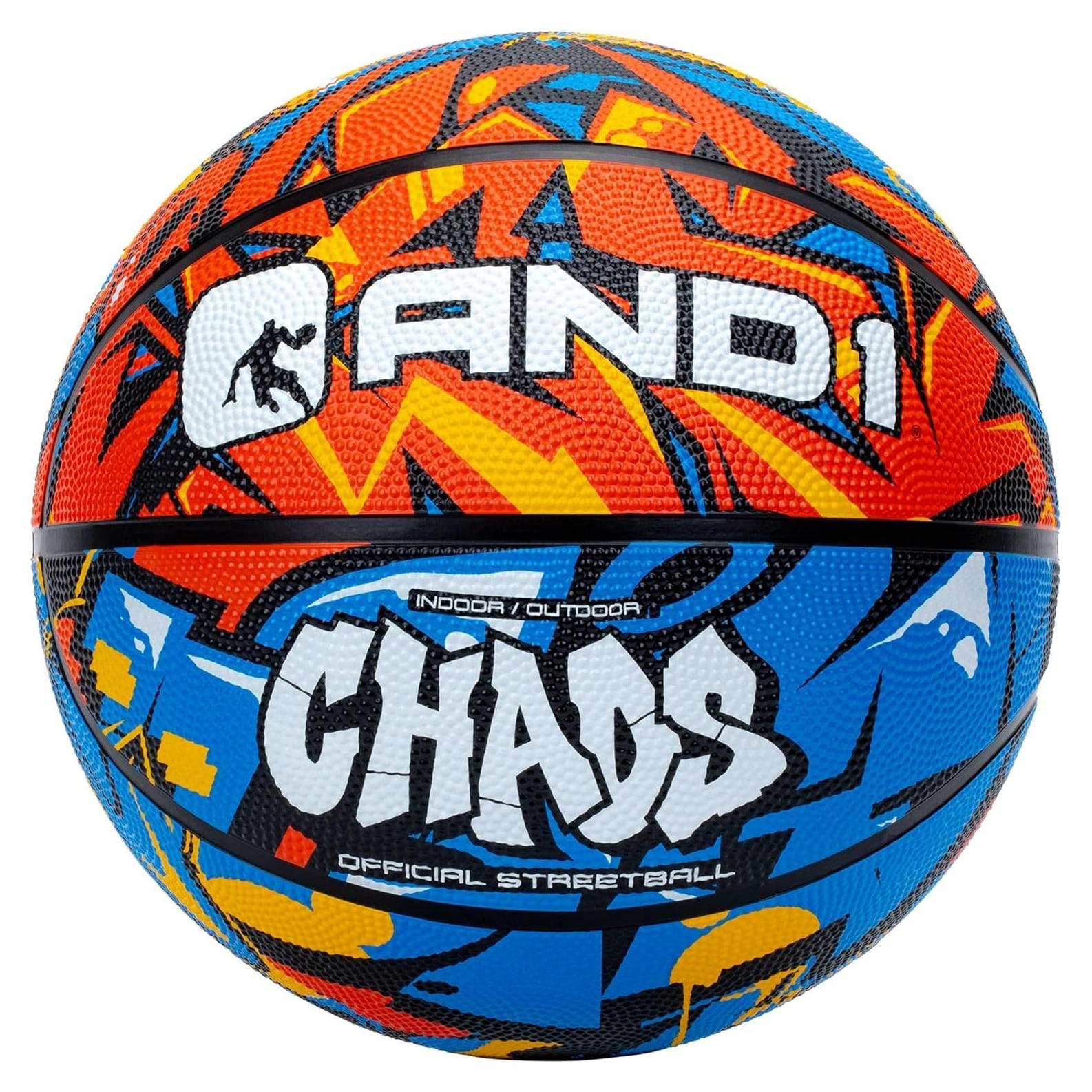 Balón de Baloncesto AND1 Chaos 74.93 cm Goma Naranja/Azul