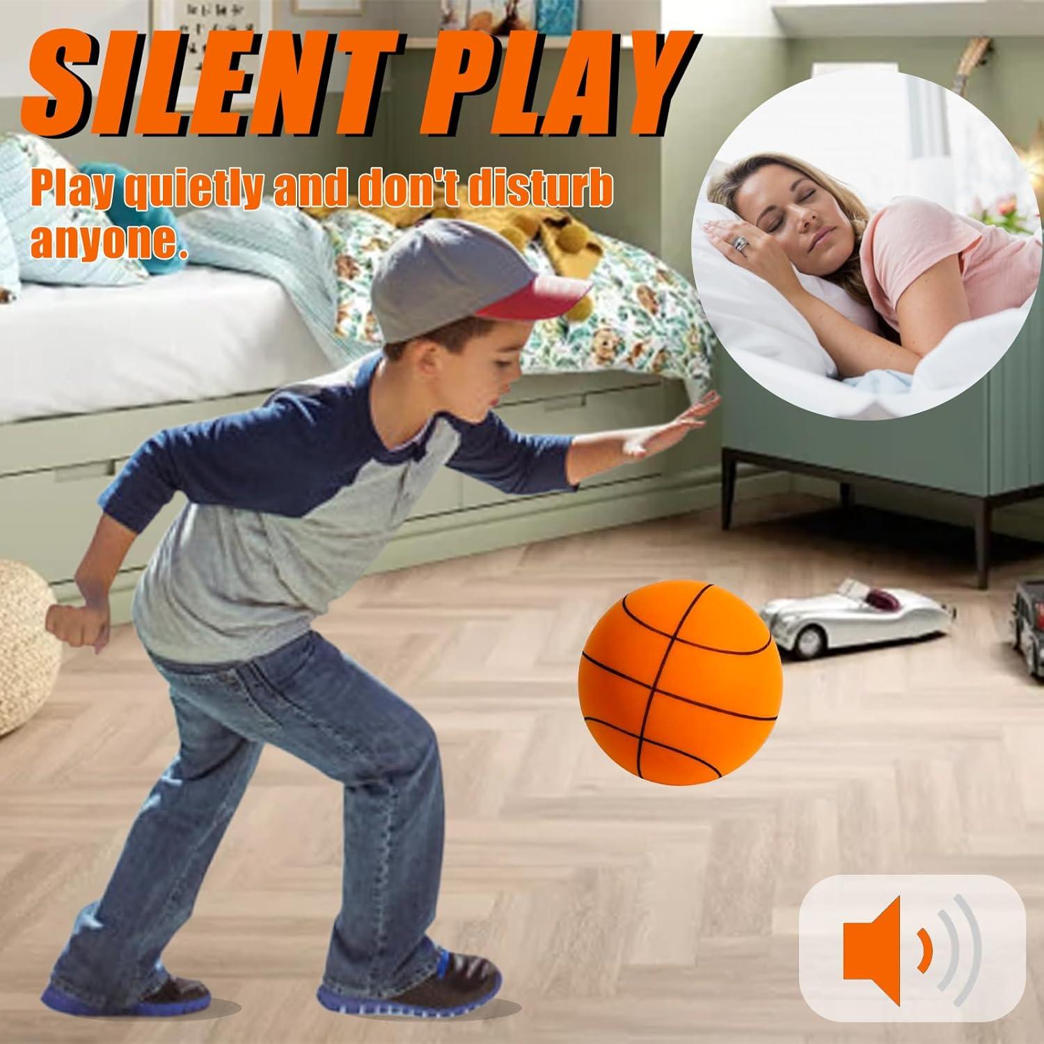 Balón de Baloncesto Silencioso Qtheaes Tamaño 7 Espuma