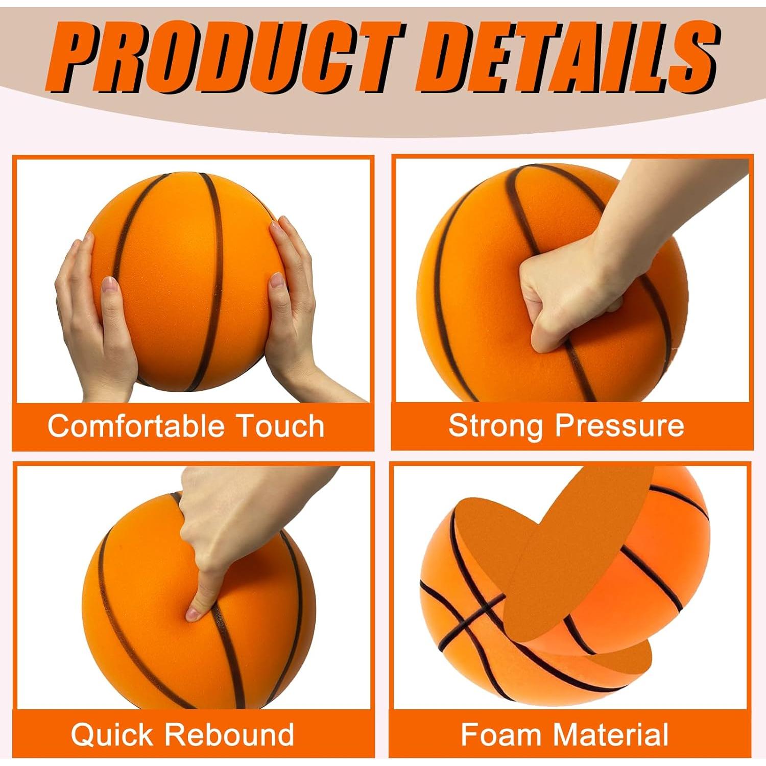 Balón de Baloncesto Silencioso Qtheaes Tamaño 7 Espuma