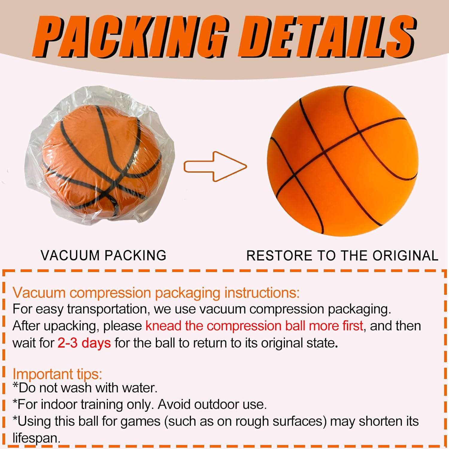 Balón de Baloncesto Silencioso Qtheaes Tamaño 7 Espuma