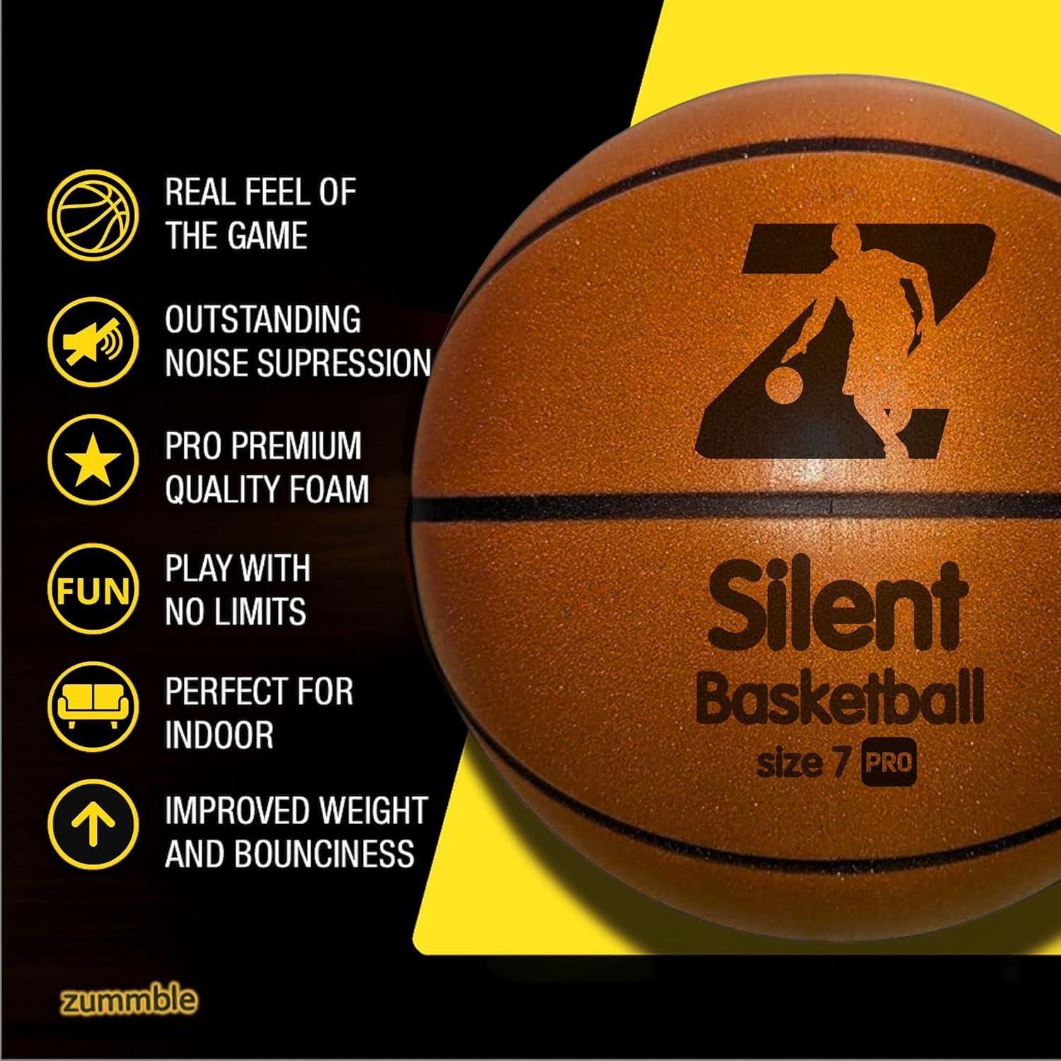 Balón de Baloncesto Silencioso Zummble Tamaño 7 - 400g