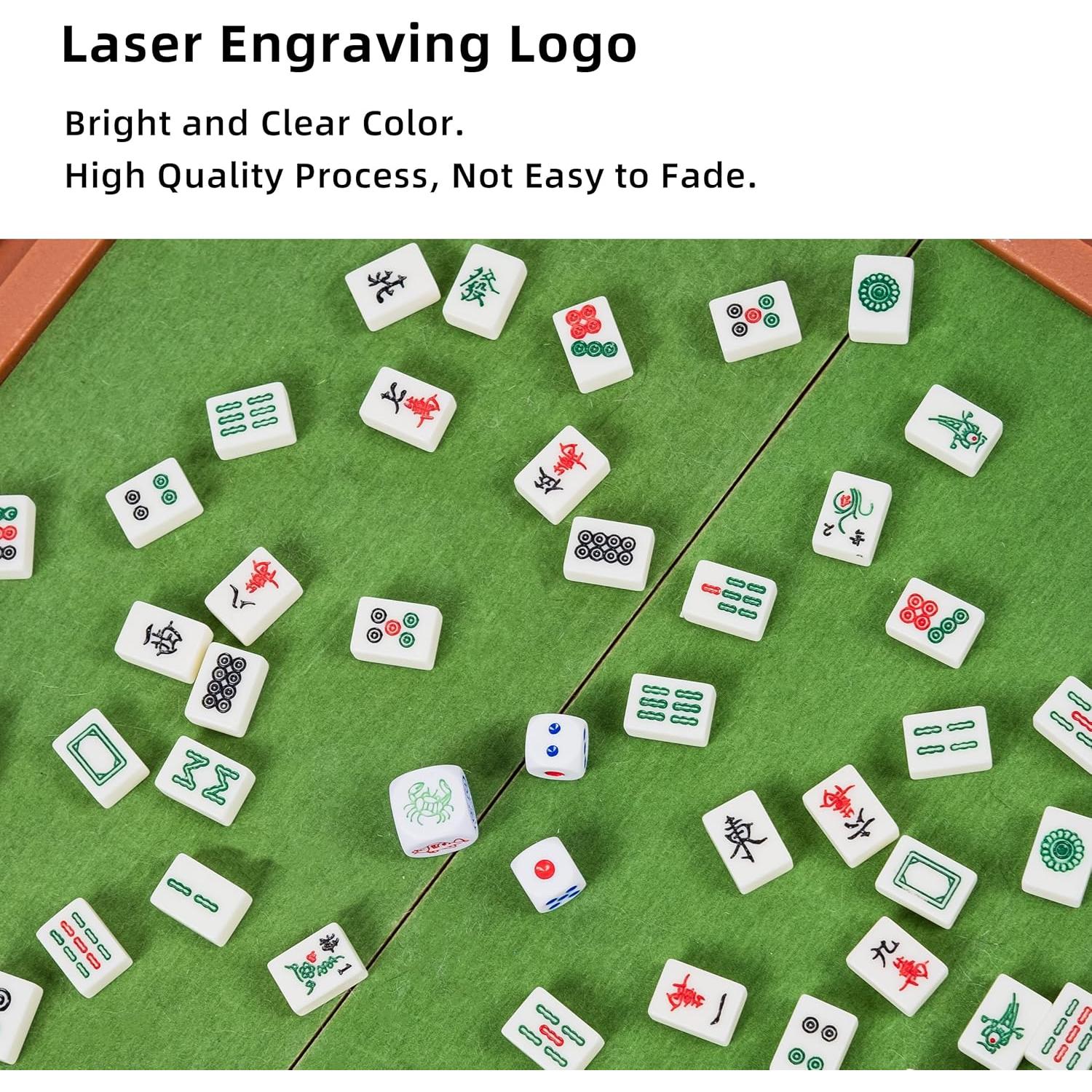 Juego de Mahjong de Viaje Drizzle 4 en 1 - 146 Fichas Portátiles