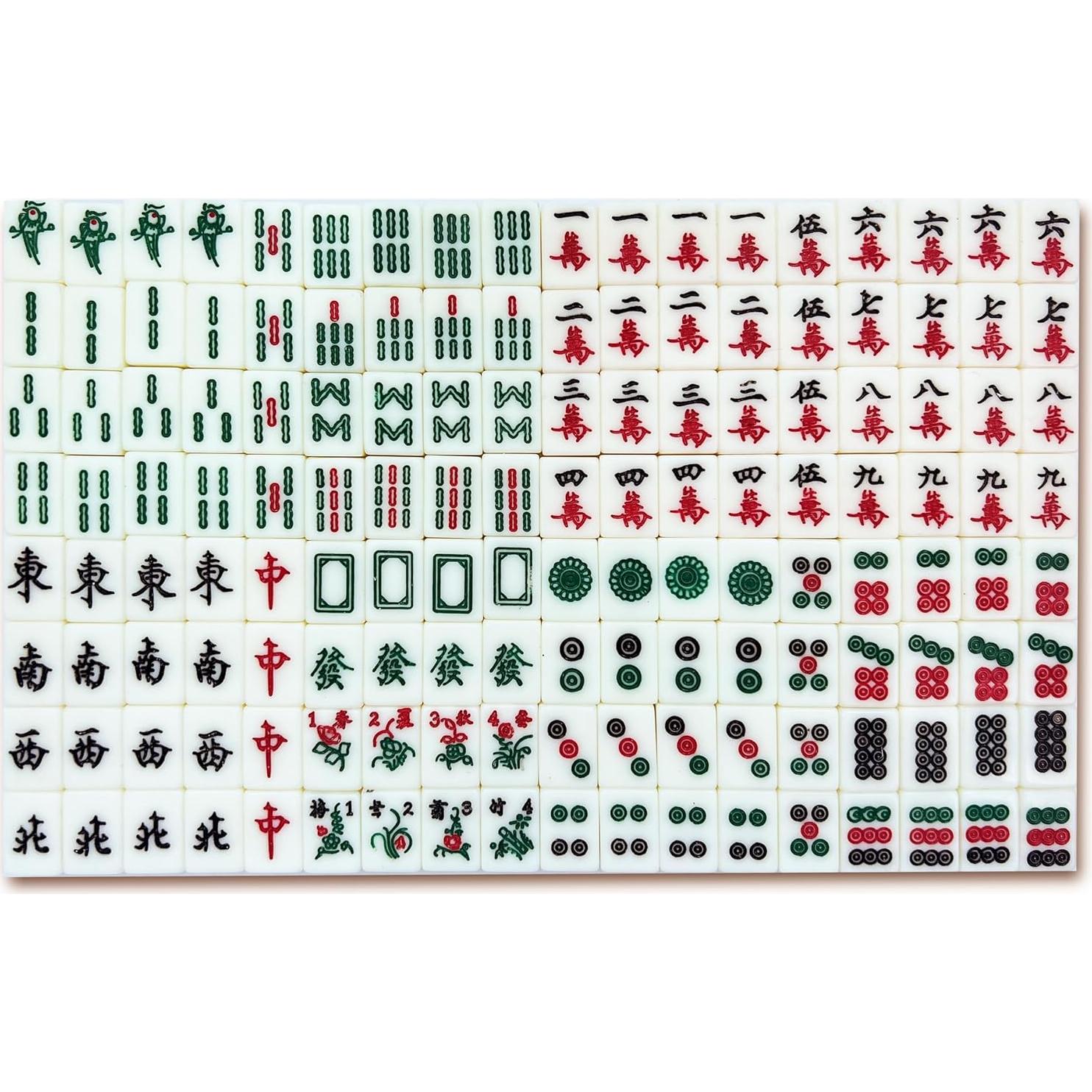 Juego de Mahjong de Viaje Drizzle 4 en 1 - 146 Fichas Portátiles