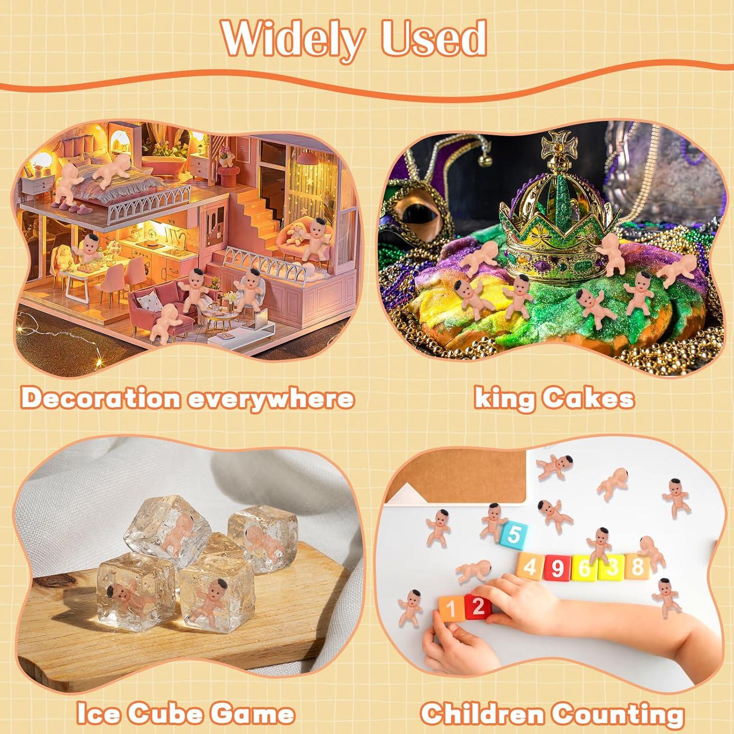 60 Bebés de Plástico ZZYFGH para Juegos y Decoraciones