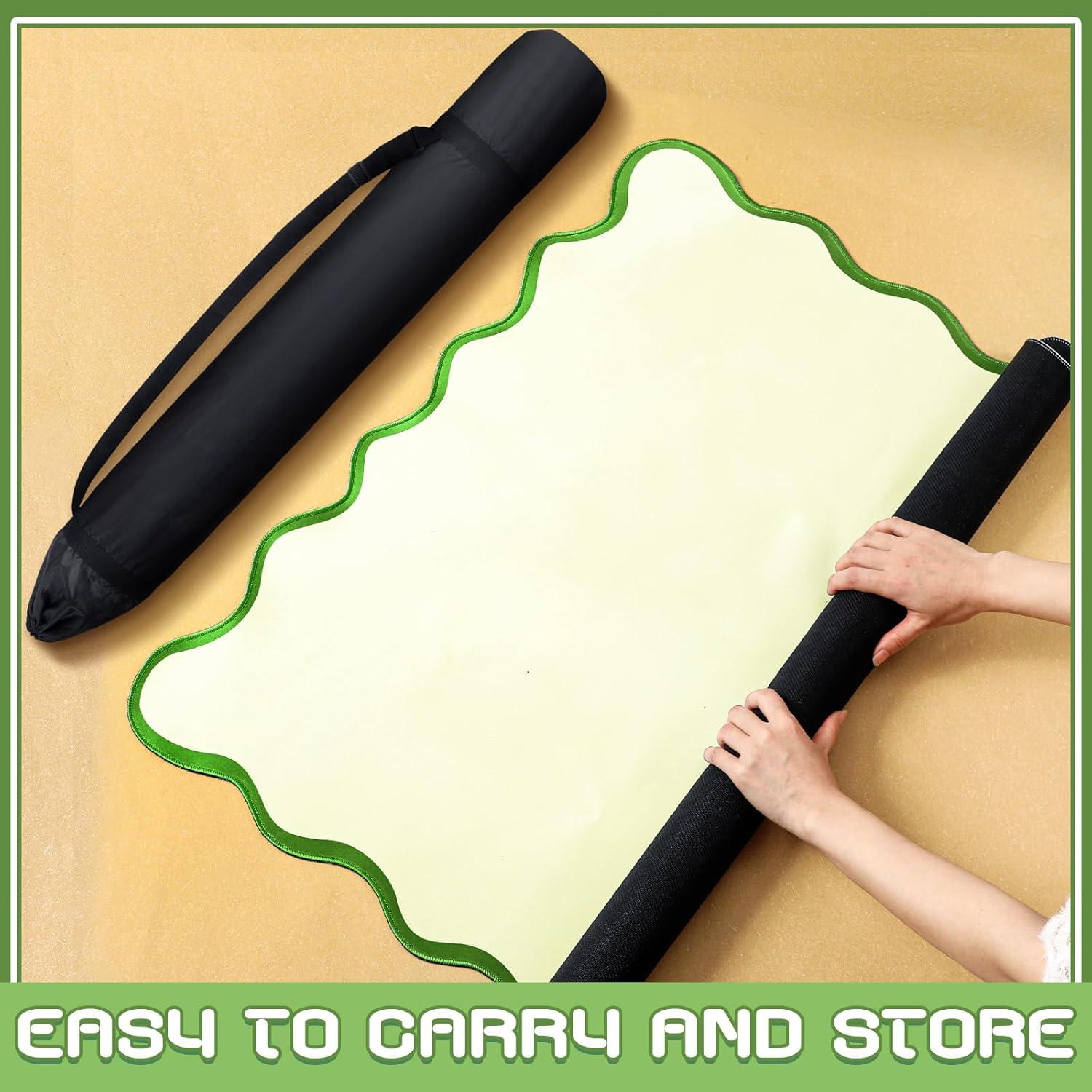 Tapete de Mahjong Mini 55 cm Antideslizante Verde VioraWhite