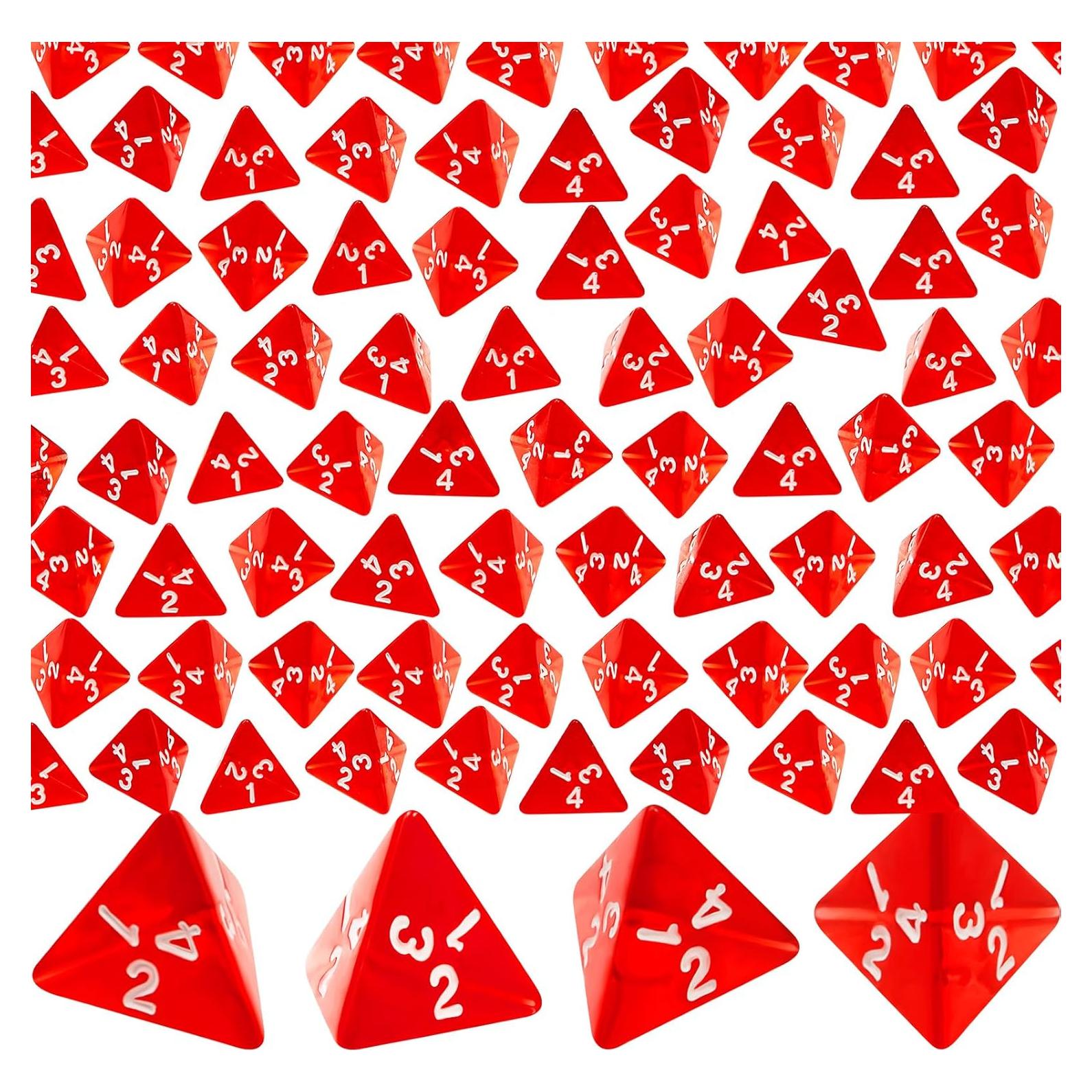 Dados Poliedricos Rojos Juexica 72 Pcs 20 mm para Juegos de Mesa