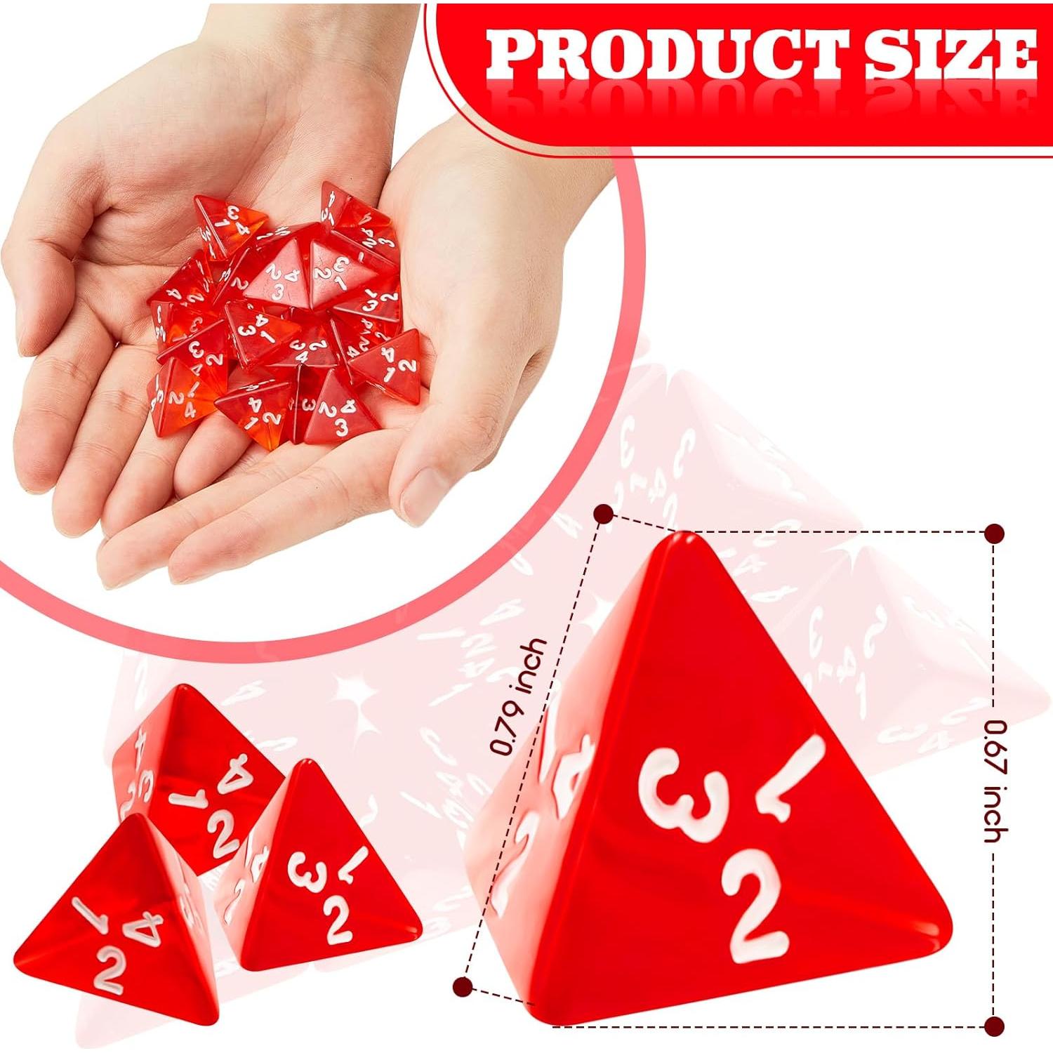 Dados Poliedricos Rojos Juexica 72 Pcs 20 mm para Juegos de Mesa