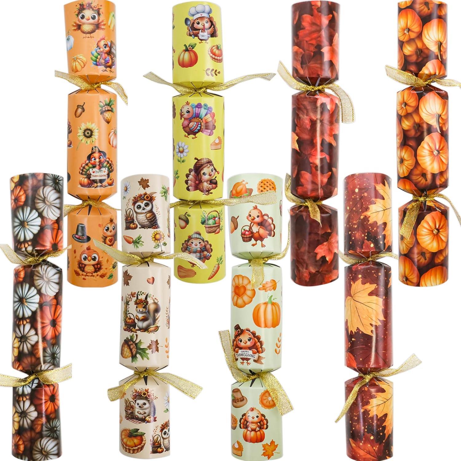 Crackers de Acción de Gracias Ceiba Árbol 8PCS con Juguetes