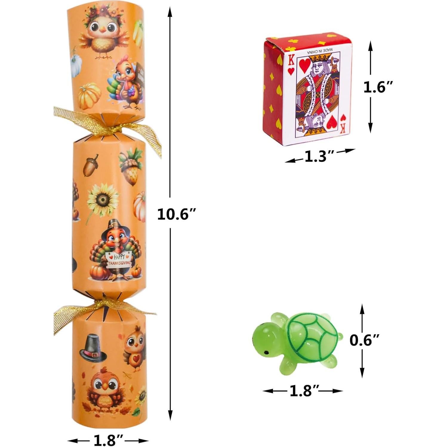 Crackers de Acción de Gracias Ceiba Árbol 8PCS con Juguetes