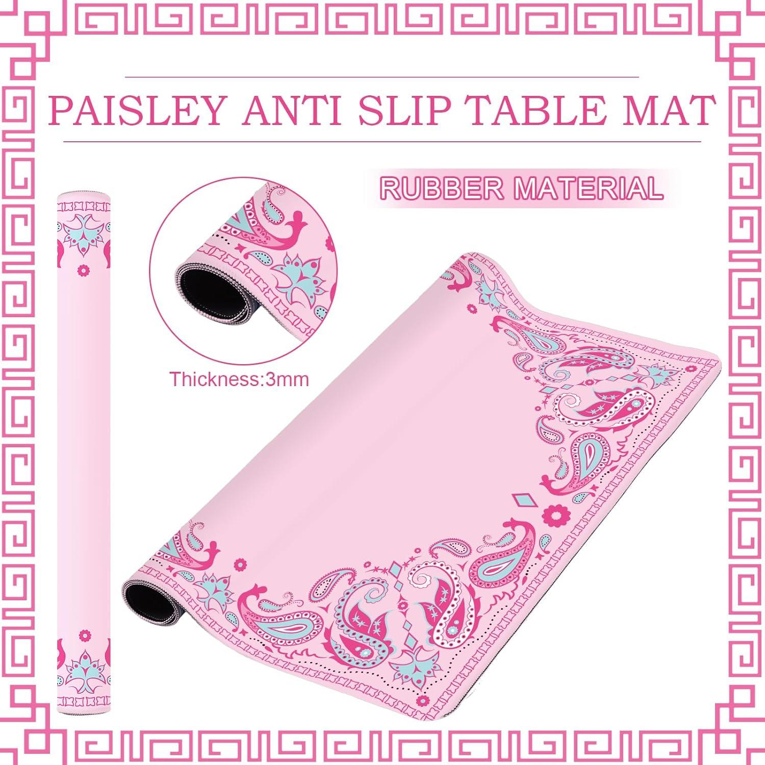 Tapete de Mahjong Rosa Antideslizante 55.88x55.88 cm Sonwyoung