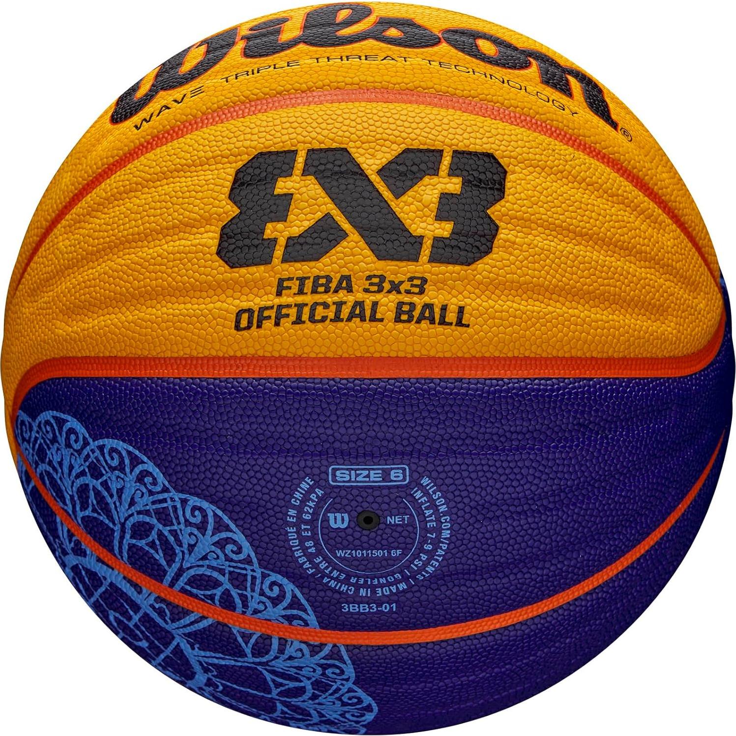 Balón de Baloncesto Wilson FIBA 3x3 Tamaño 6 Naranja
