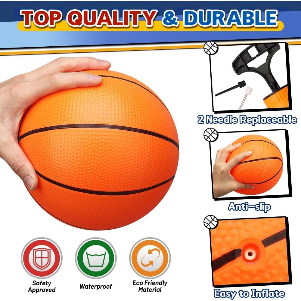 Paquete de 4 balones de baloncesto Cybemaga 24.89 cm con bomba
