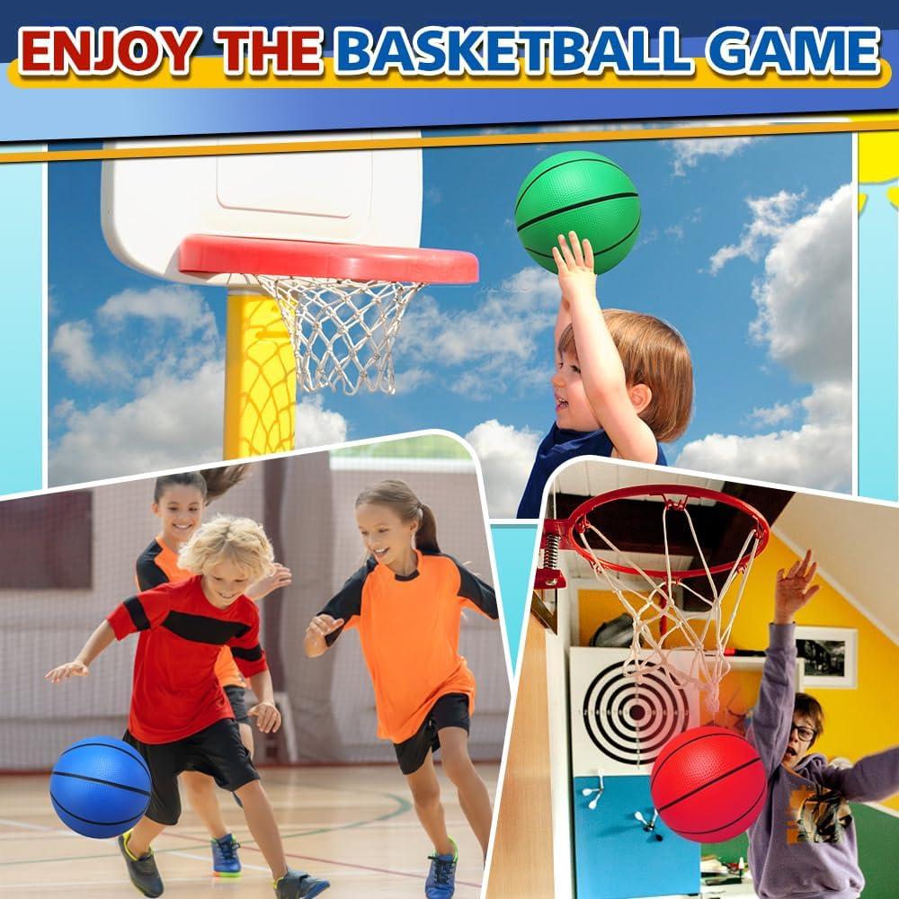 Paquete de 4 balones de baloncesto Cybemaga 24.89 cm con bomba