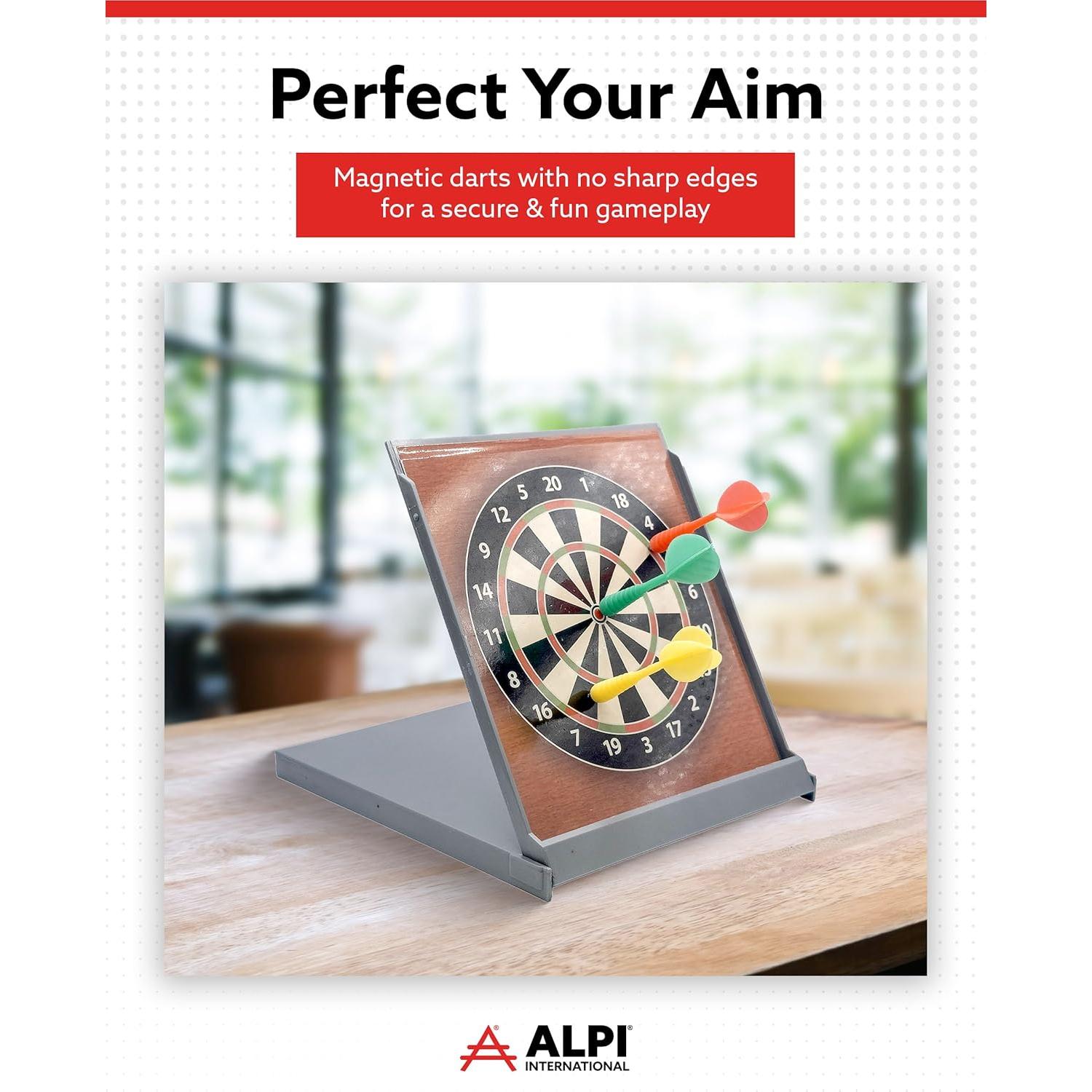 Tablero de Dardos Magnético ALPI 13.97 cm - Juego Seguro para Niños y Adultos