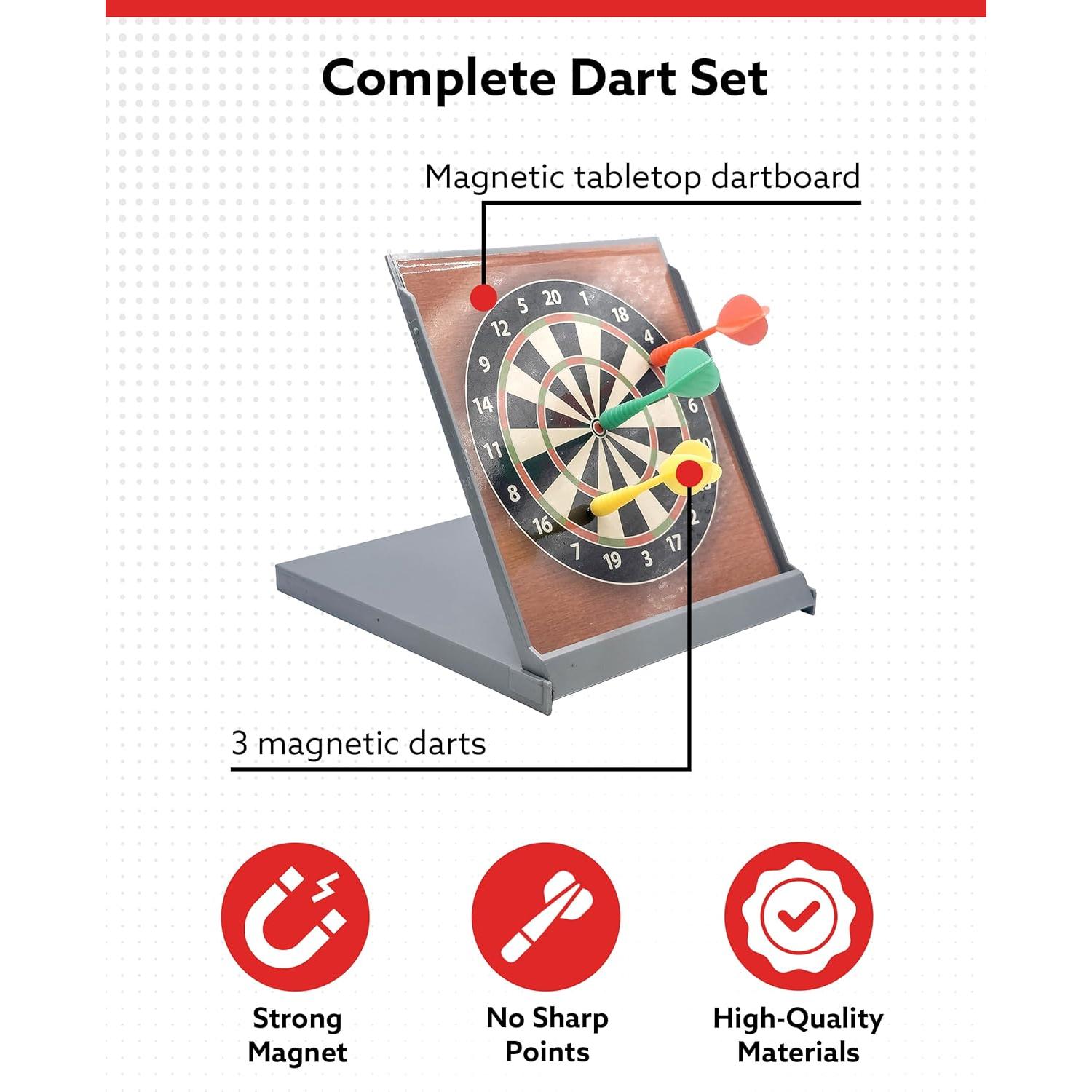 Tablero de Dardos Magnético ALPI 13.97 cm - Juego Seguro para Niños y Adultos