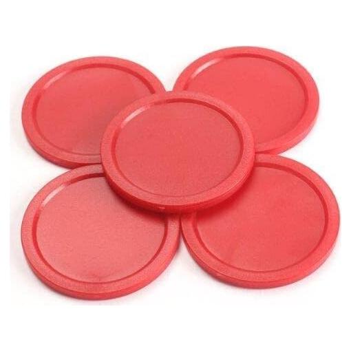 Discos de Hockey de Aire BWESOO 5 Pcs 50mm Rojo para Mesa