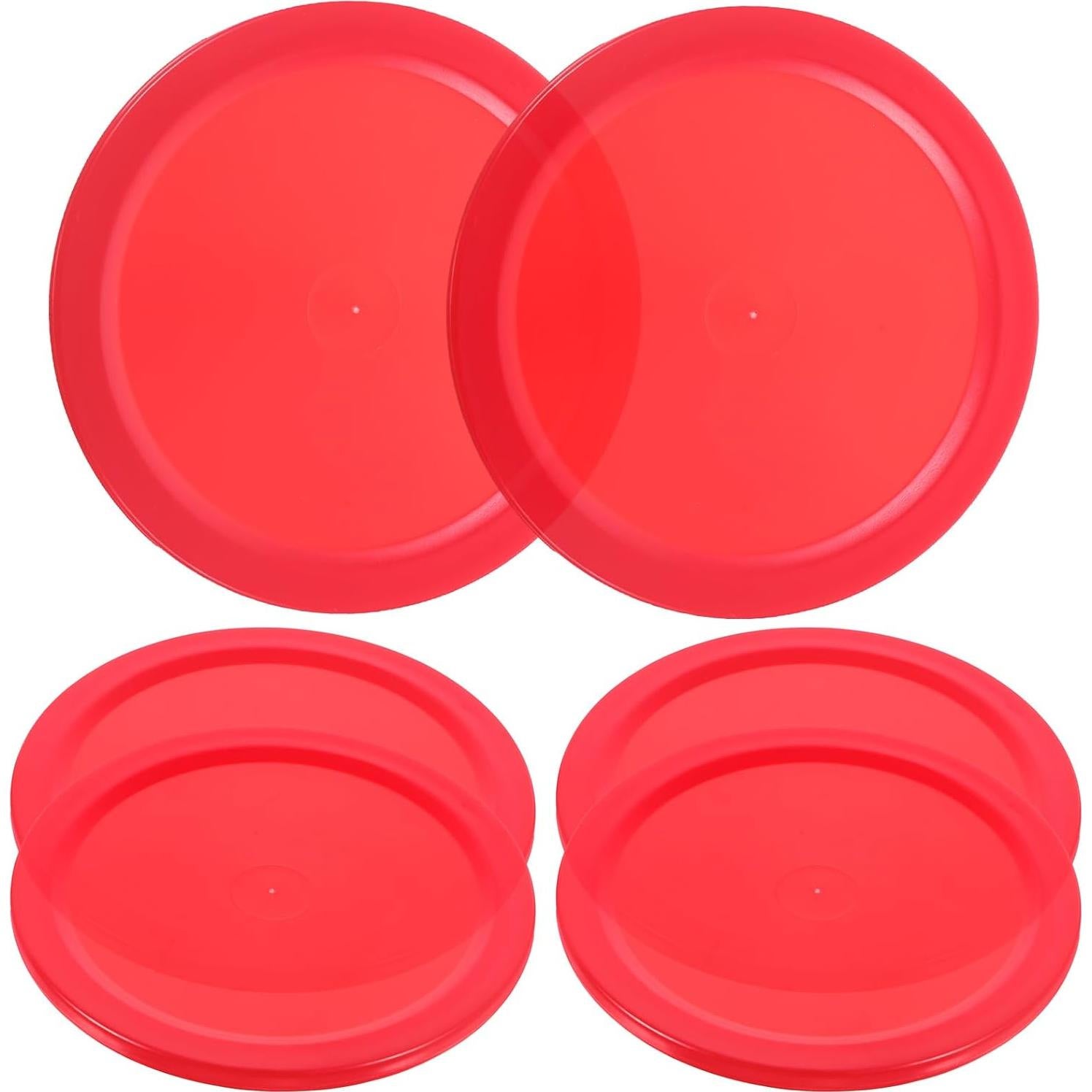 Discos de Hockey de Aire BWESOO 5 Pcs 50mm Rojo para Mesa