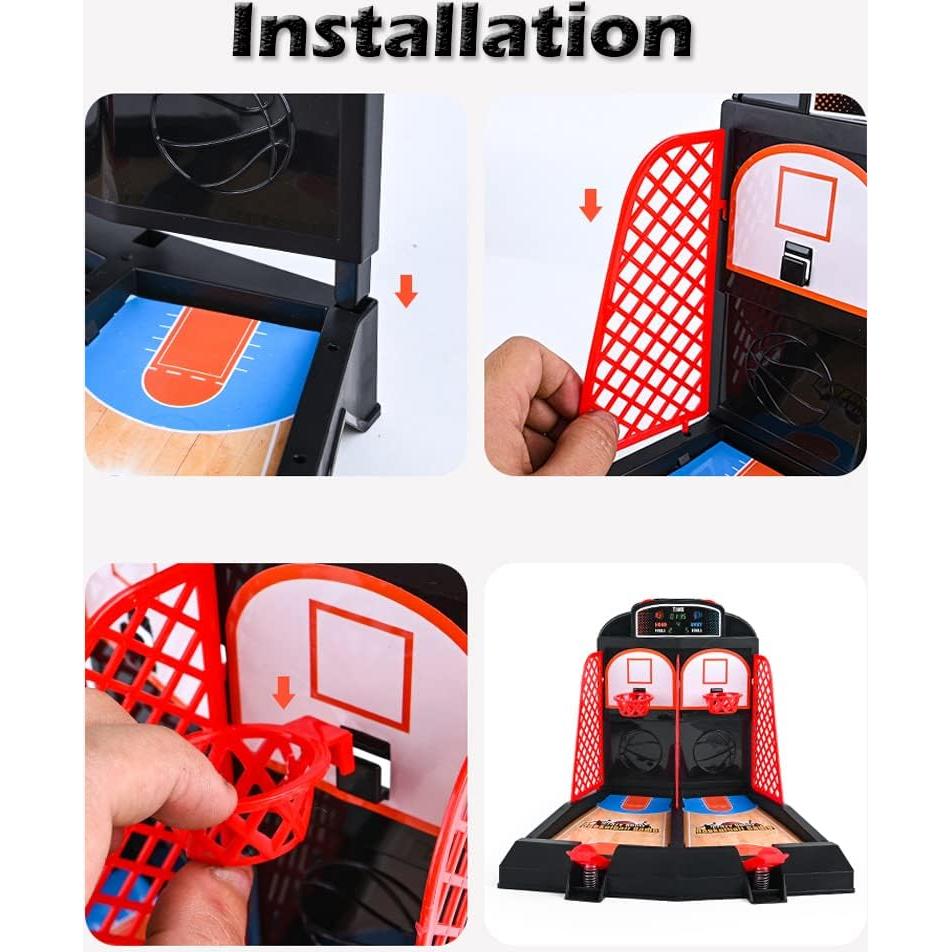 Juego de Baloncesto de Mesa OPTSPTOY con 6 Pelotas