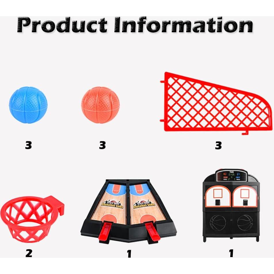 Juego de Baloncesto de Mesa OPTSPTOY con 6 Pelotas