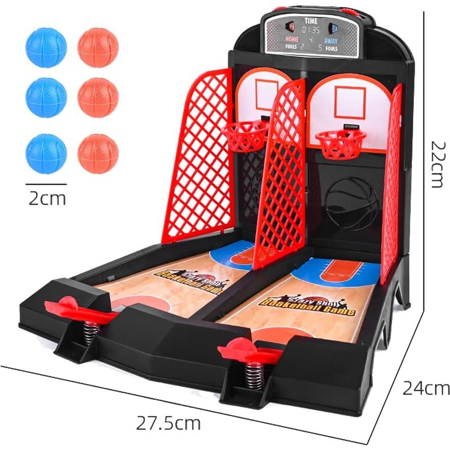 Juego de Baloncesto de Mesa OPTSPTOY con 6 Pelotas