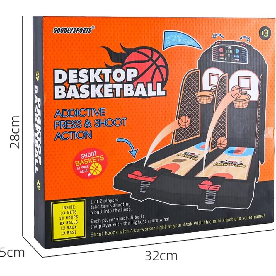 Juego de Baloncesto de Mesa OPTSPTOY con 6 Pelotas