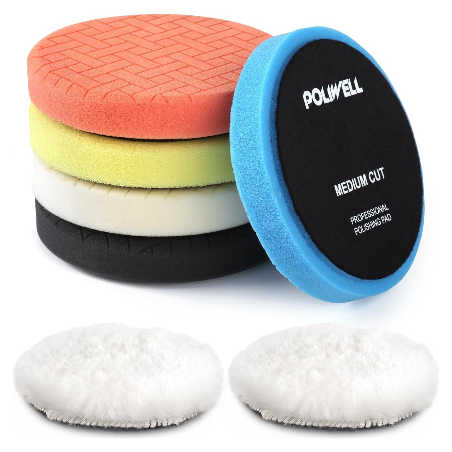 Kit de Almohadillas de Pulido POLIWELL 5" - 7 Piezas