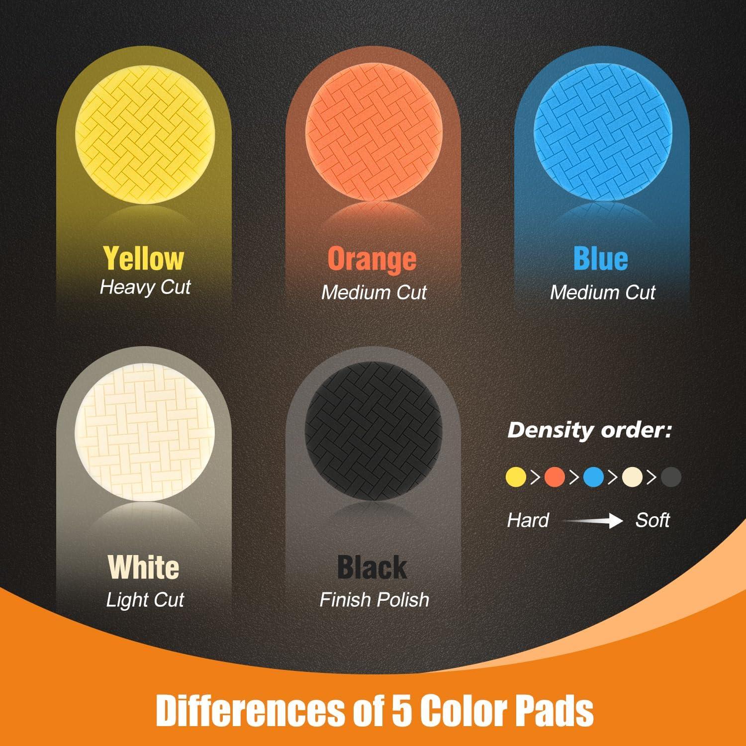 Kit de Almohadillas de Pulido POLIWELL 5" - 7 Piezas