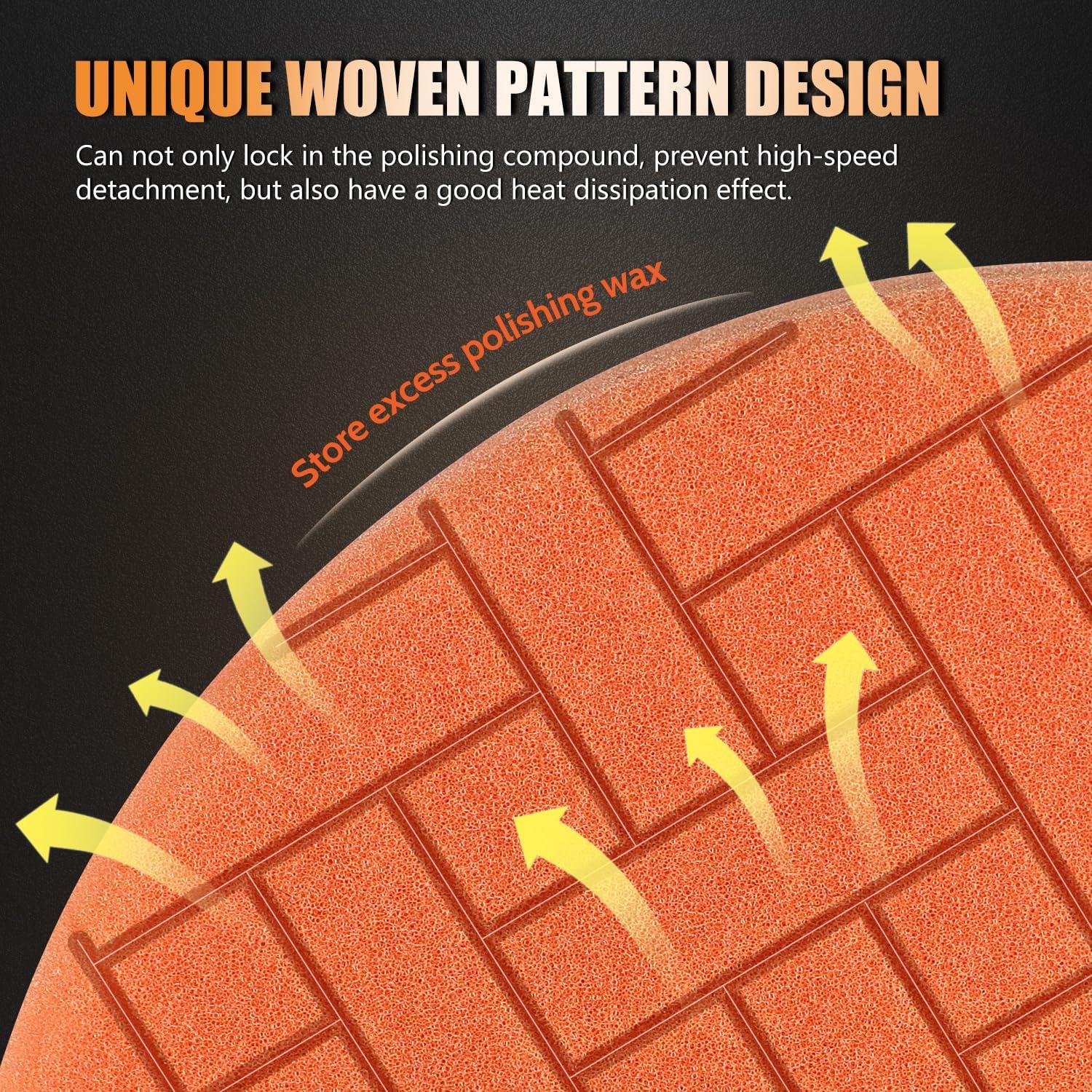 Kit de Almohadillas de Pulido POLIWELL 5" - 7 Piezas