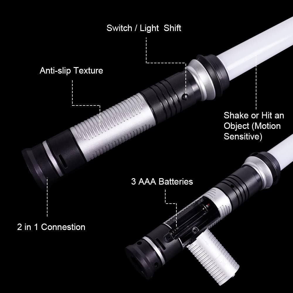 Sable Iluminado OSDUE 7 Colores Retráctil para Niños y Adultos