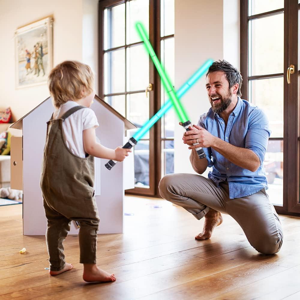 Sable Iluminado OSDUE 7 Colores Retráctil para Niños y Adultos