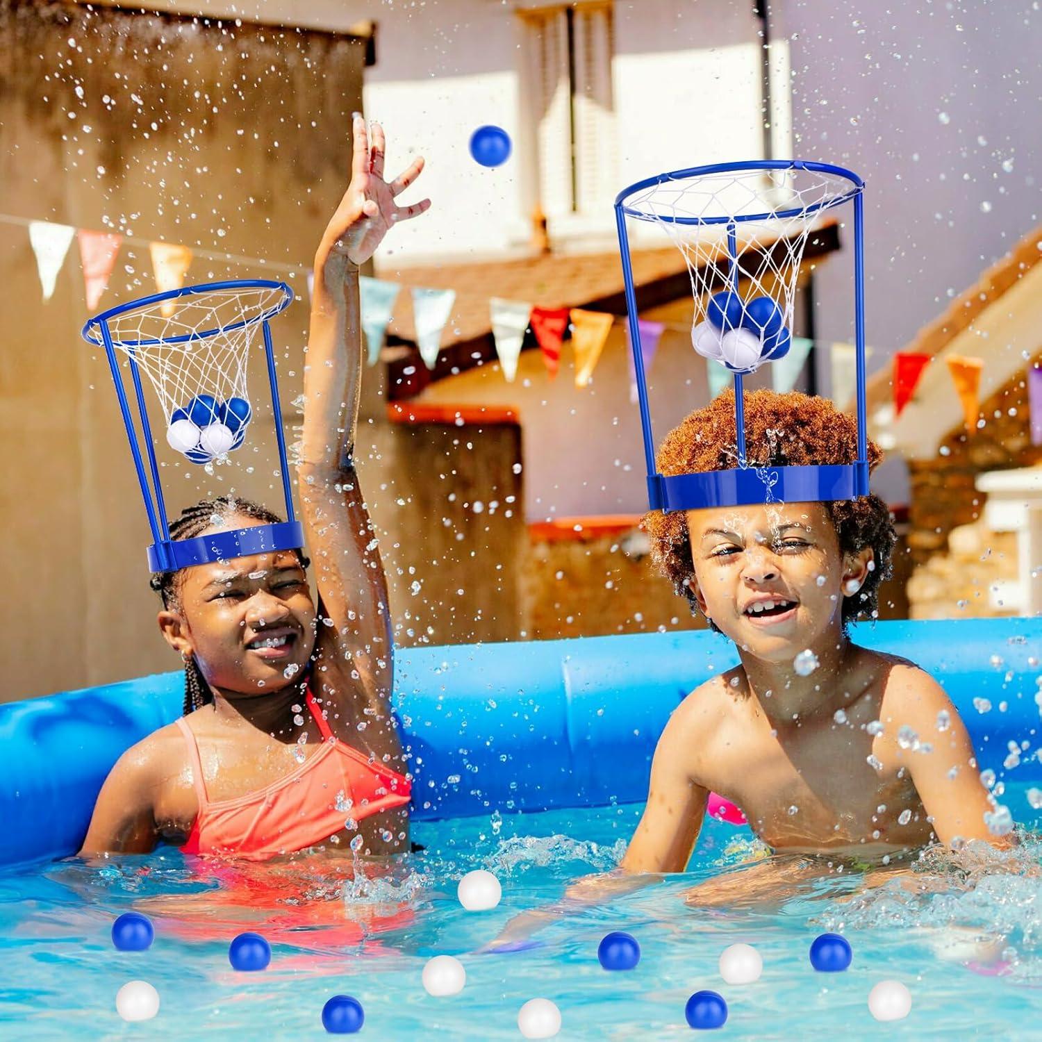 Juego de Fiesta de Baloncesto Hooqict con 3 Aros y 40 Pelotas