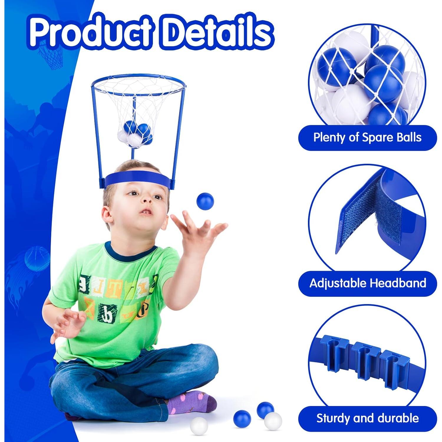 Juego de Fiesta de Baloncesto Hooqict con 3 Aros y 40 Pelotas