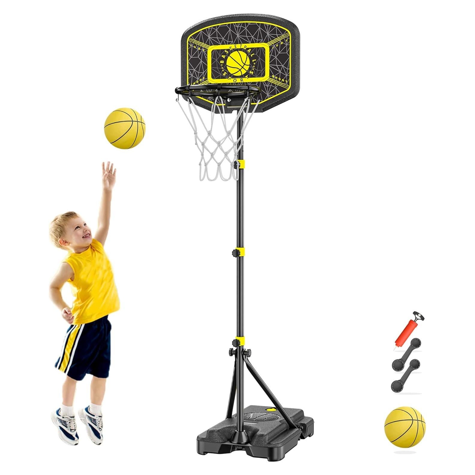 Aro de Baloncesto GILIKOKO Ajustable 1.1m-1.9m para Niños