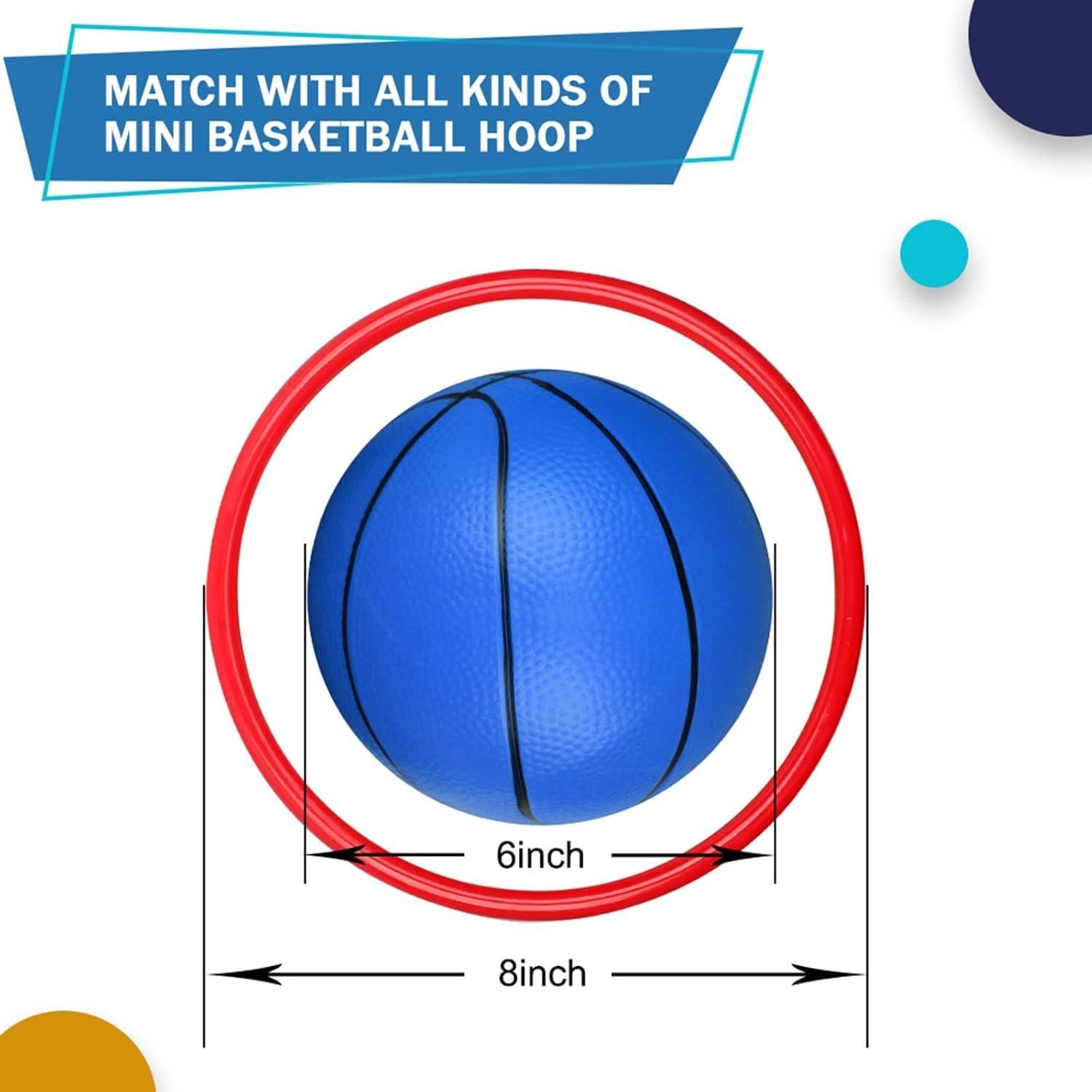 6 Mini Balones de Baloncesto Amarlozn 12.7 cm para Niños y Adultos