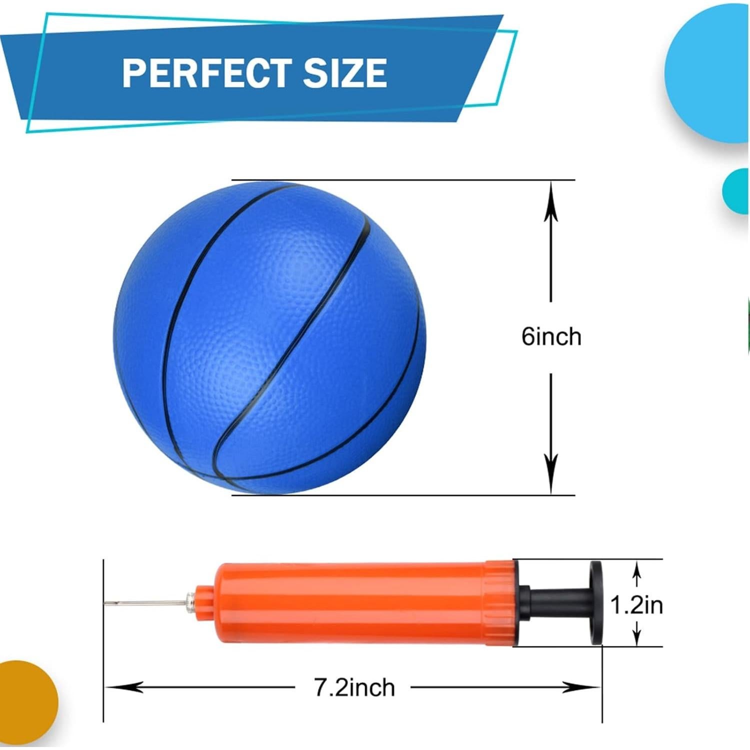 6 Mini Balones de Baloncesto Amarlozn 12.7 cm para Niños y Adultos